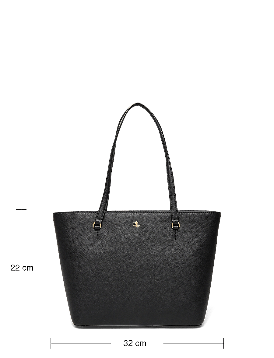 Lauren Ralph Lauren - Crosshatch Leather Medium Karly Tote - shopper - black - 4