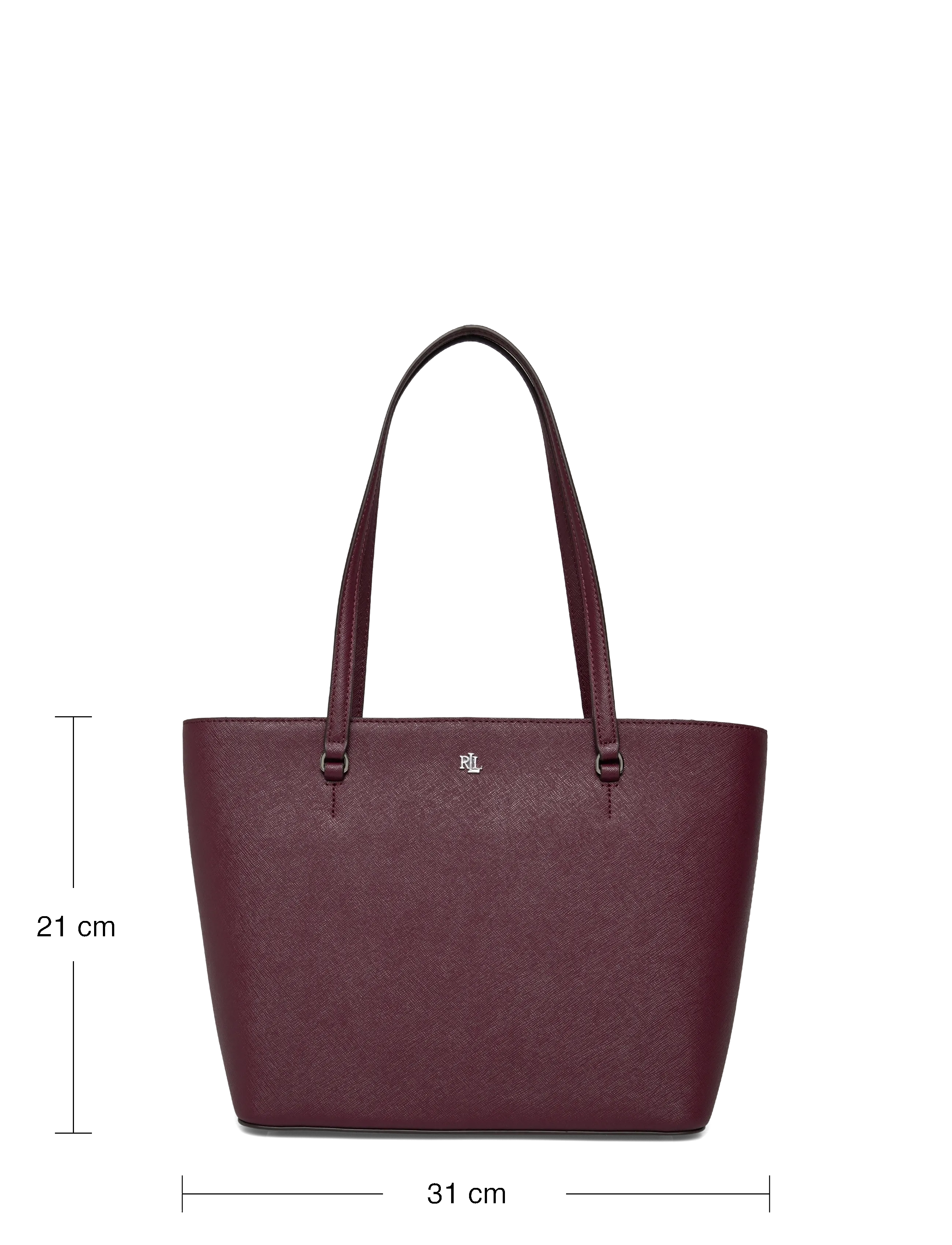 Lauren Ralph Lauren - CROSSHATCH LEATHER-KARLY SHPPER-TTE - shoppere - dark garnet - 3