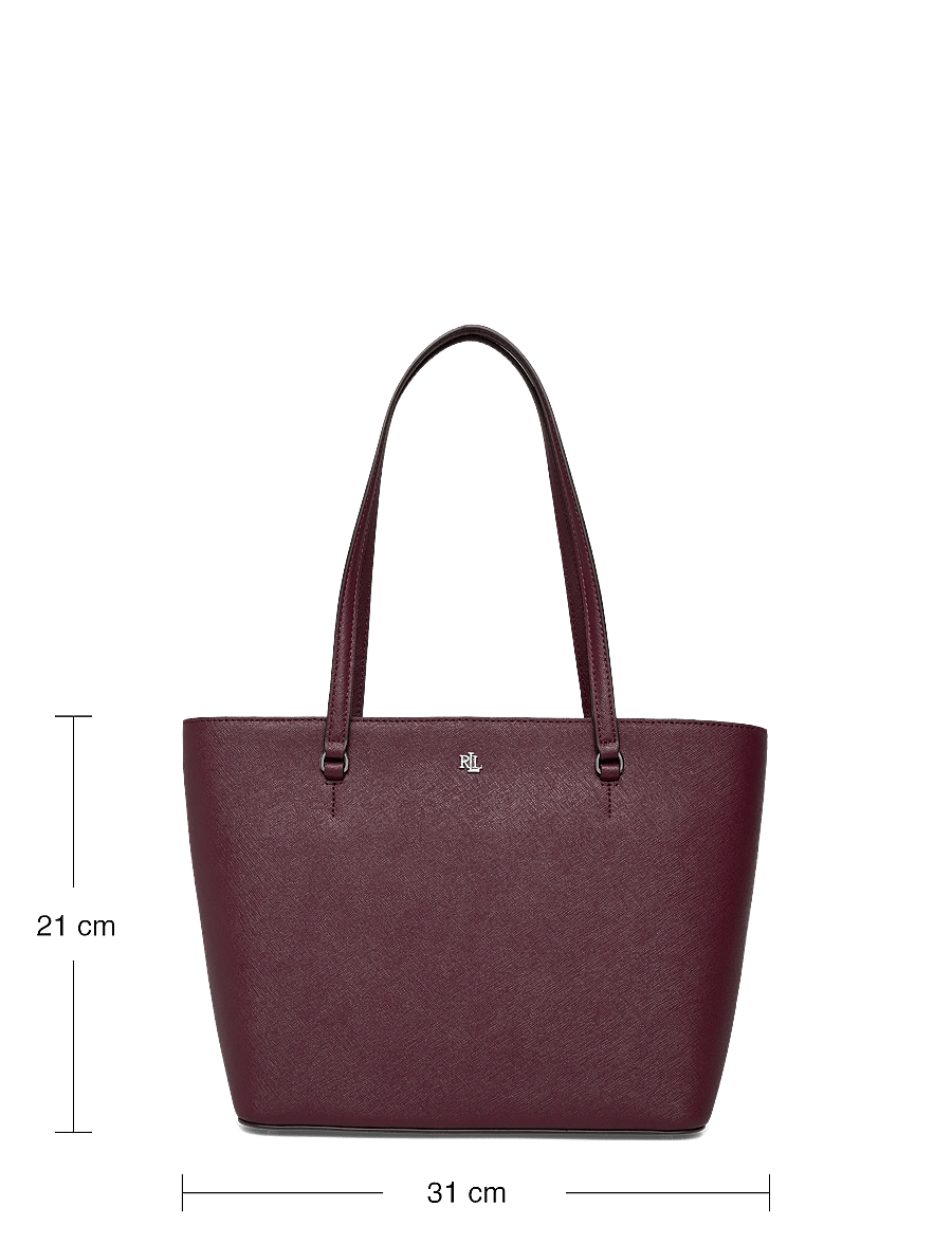 Lauren Ralph Lauren - CROSSHATCH LEATHER-KARLY SHPPER-TTE - shoppere - dark garnet - 3