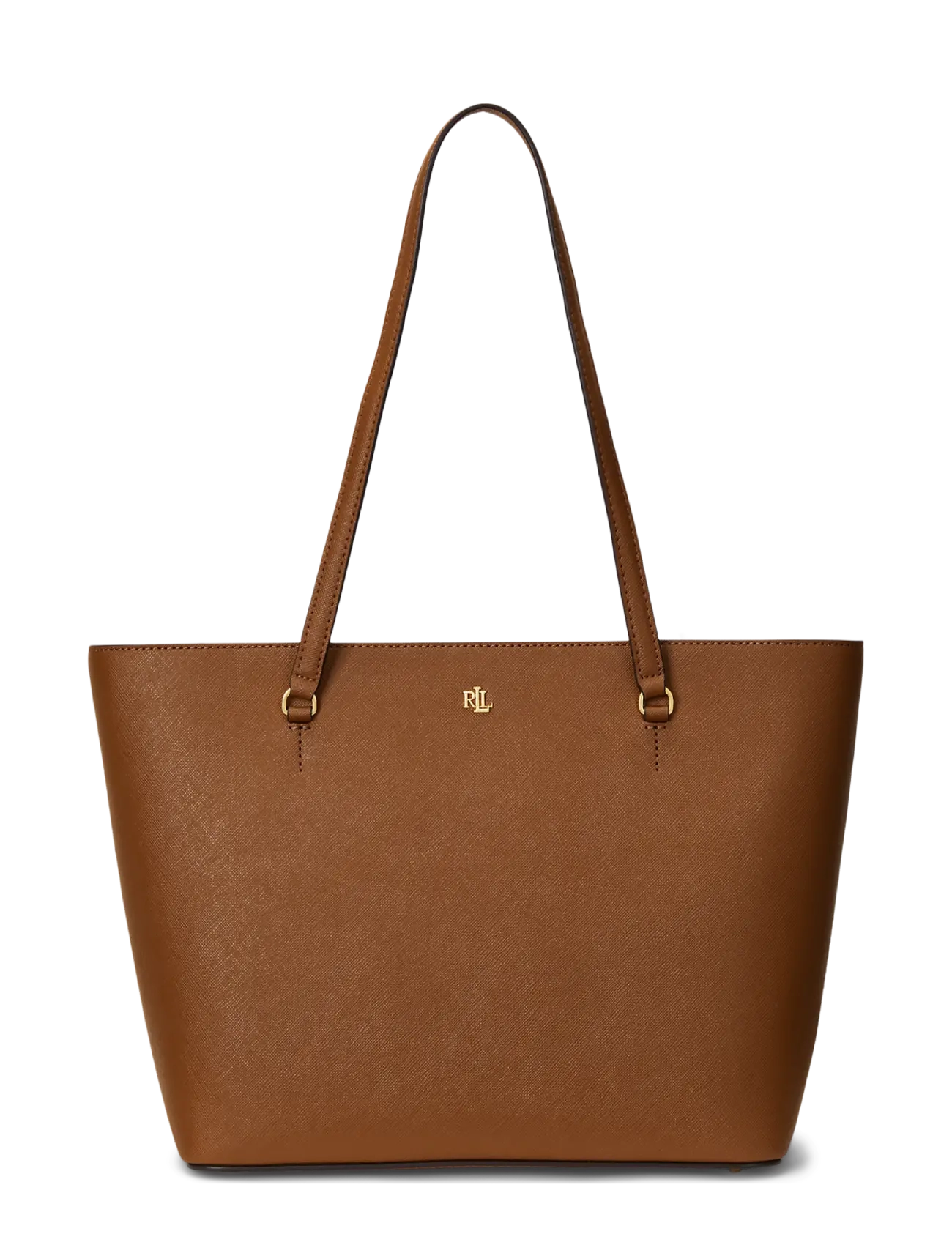 Lauren Ralph Lauren Crosshatch Leather Medium Karly Tote - Ralph Lauren - LAUREN TAN / brown