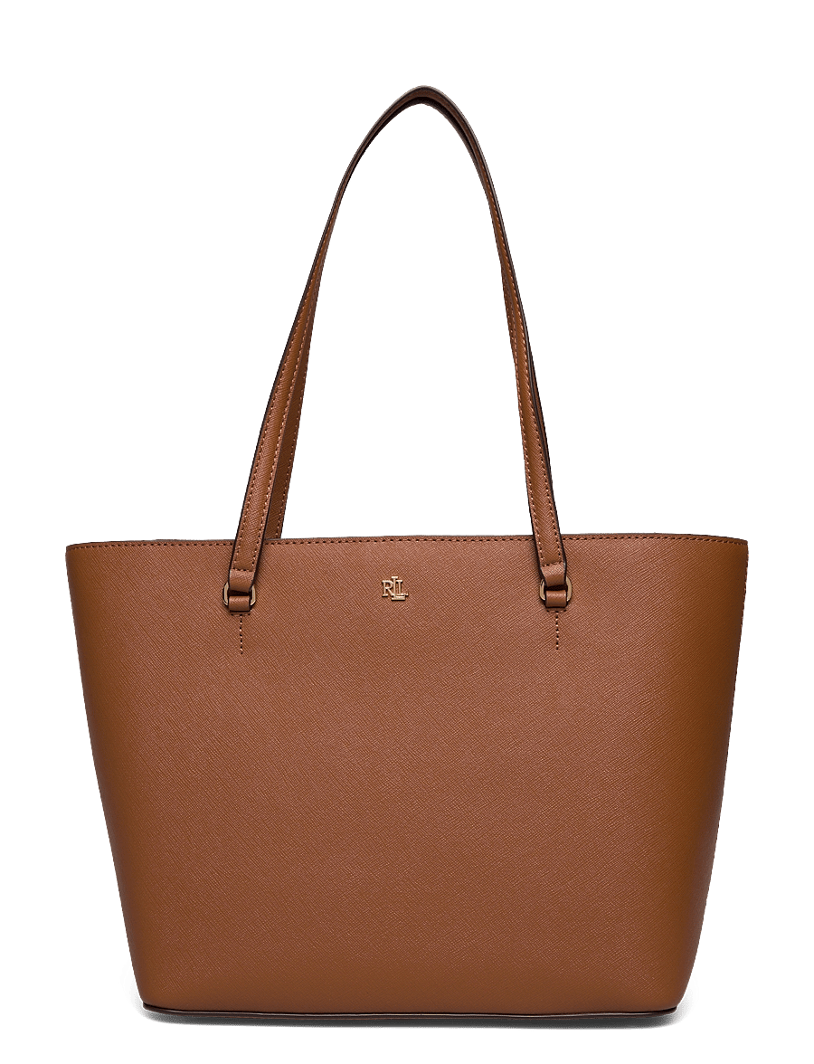Lauren Ralph Lauren - Crosshatch Leather Medium Karly Tote - shopper - lauren tan - 0