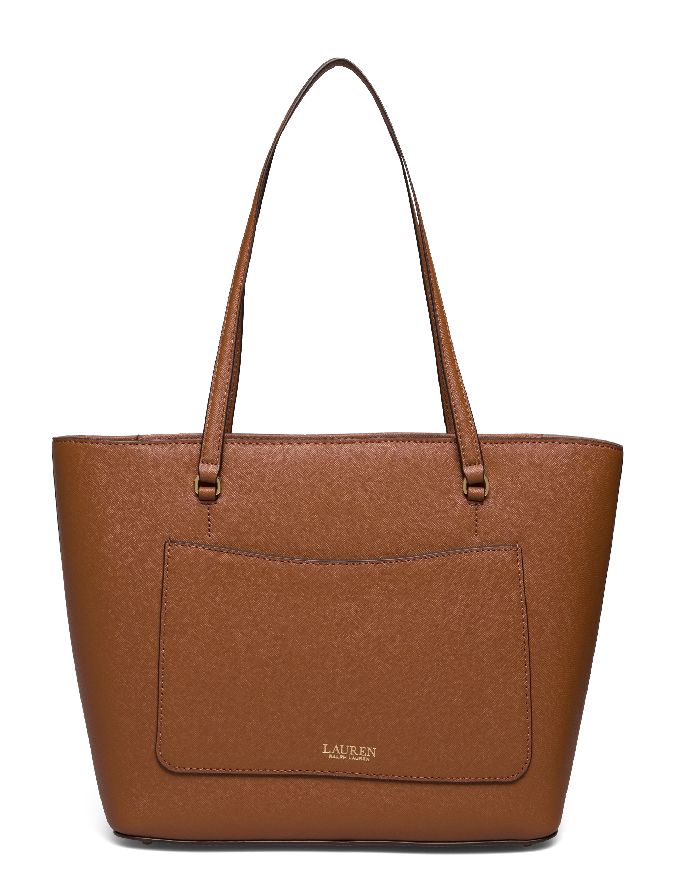 Lauren Ralph Lauren - Crosshatch Leather Medium Karly Tote - shopper - lauren tan - 1