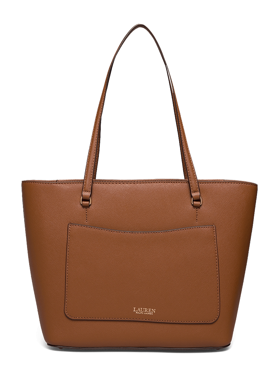 Lauren Ralph Lauren - Crosshatch Leather Medium Karly Tote - shopper - lauren tan - 1
