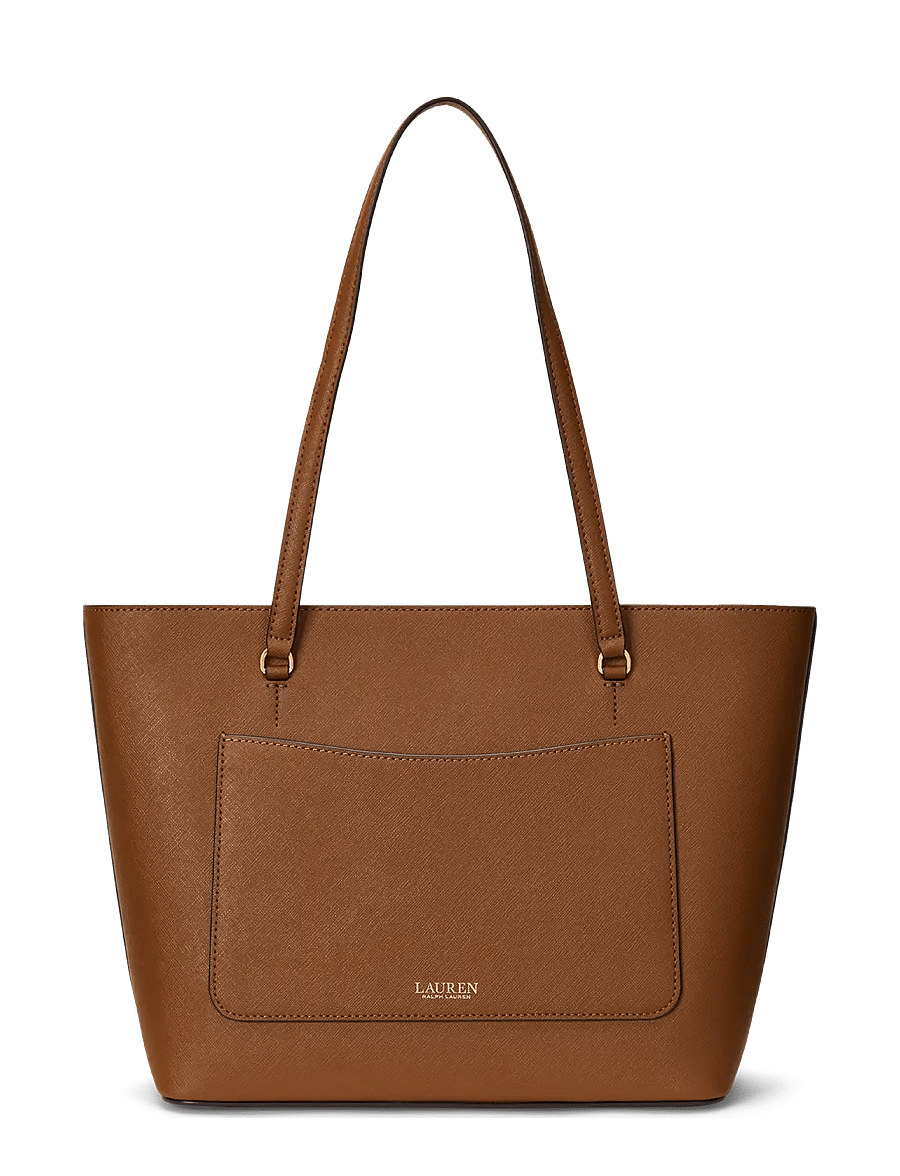 Lauren Ralph Lauren - Crosshatch Leather Medium Karly Tote - shopper - lauren tan - 1