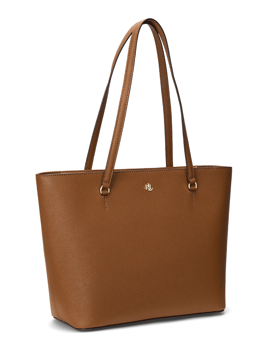 Lauren Ralph Lauren - Crosshatch Leather Medium Karly Tote - shopper - lauren tan - 2