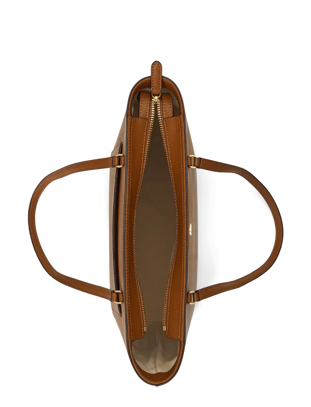 Lauren Ralph Lauren Karly medium brun cross body läderväska dam – bild 6