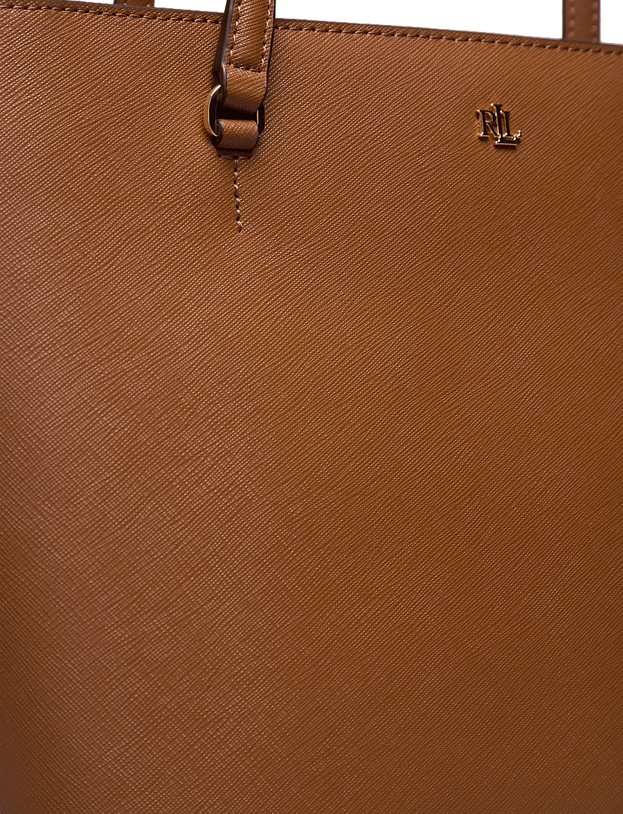 Lauren Ralph Lauren - Crosshatch Leather Medium Karly Tote - shopper - lauren tan - 3