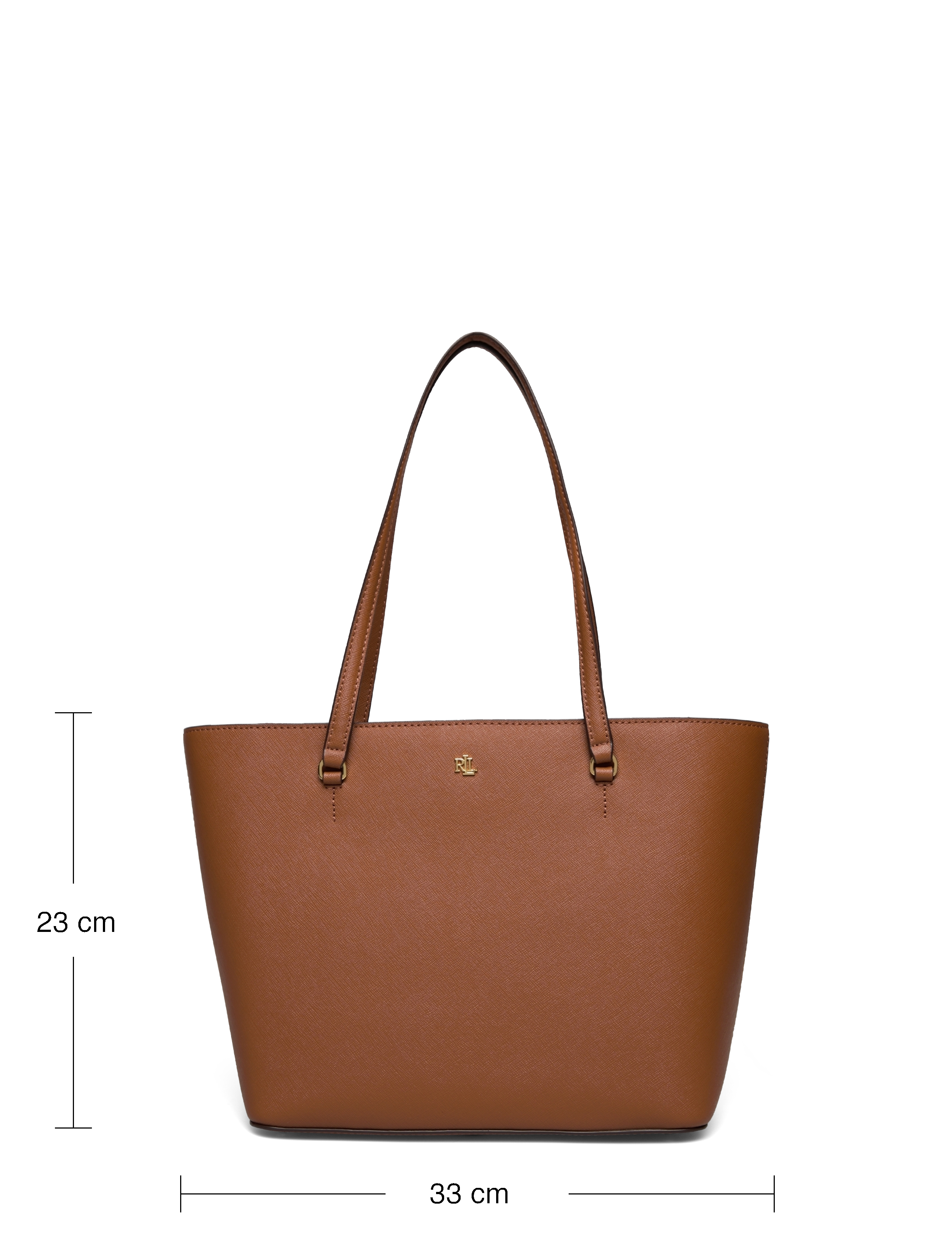 Lauren Ralph Lauren - Crosshatch Leather Medium Karly Tote - shopper - lauren tan - 5