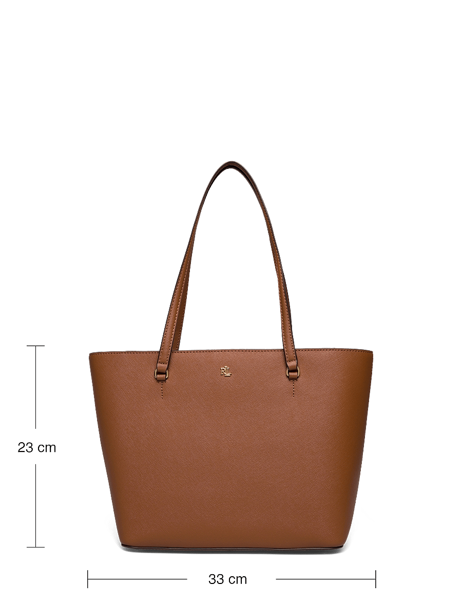 Lauren Ralph Lauren - Crosshatch Leather Medium Karly Tote - shopper - lauren tan - 5