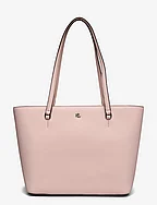 Crosshatch Leather Medium Karly Tote - PINK OPAL