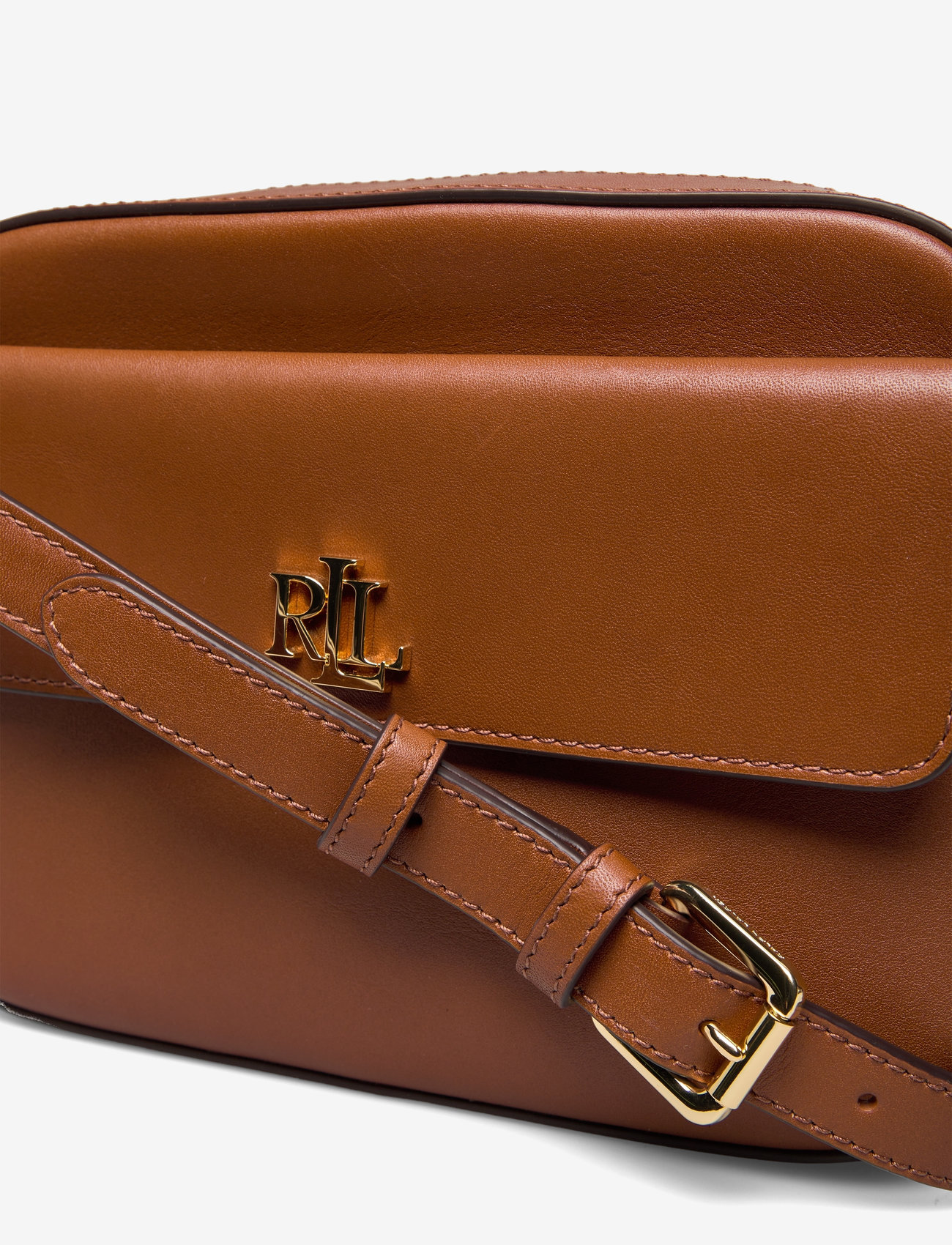 Lauren Ralph Lauren - Leather Medium Marcy Camera Bag - crossbody bags - lauren tan - 3