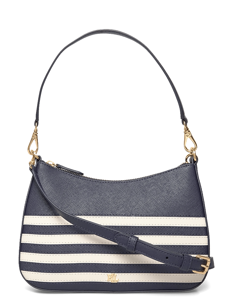 Lauren Ralph Lauren - Striped Leather Medium Danni Bag - erilised sündmused - refined navy/soft - 0