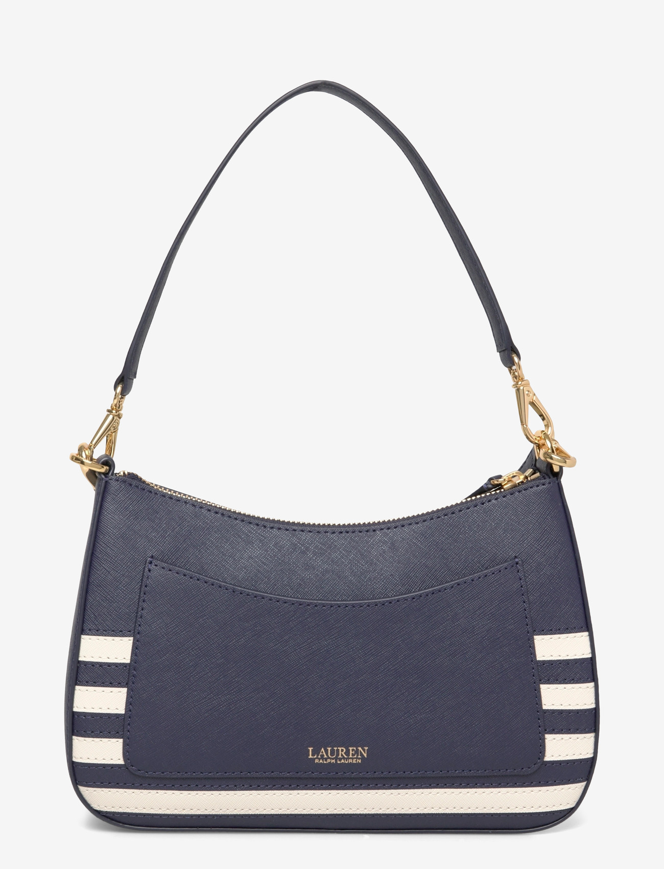 Lauren Ralph Lauren - Striped Leather Medium Danni Bag - erilised sündmused - refined navy/soft - 1