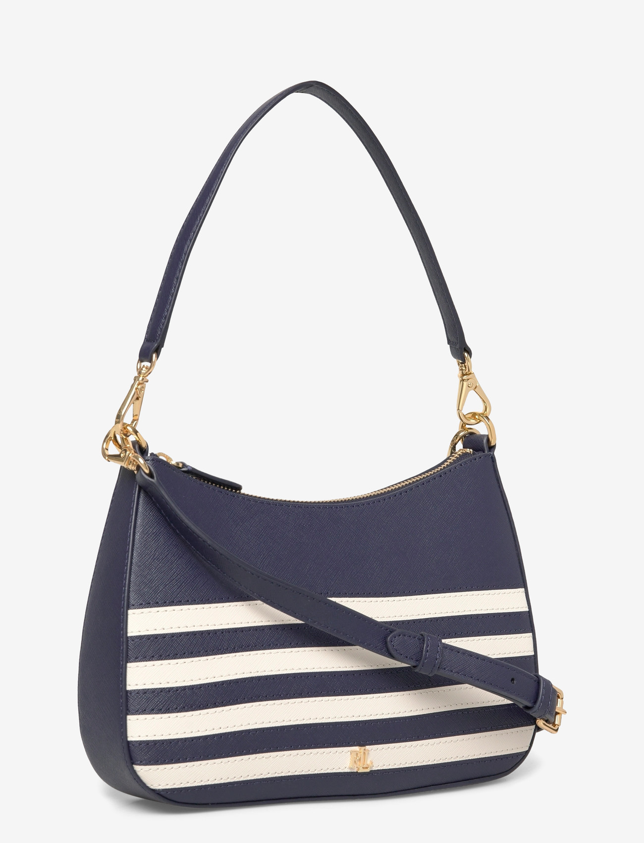 Lauren Ralph Lauren - Striped Leather Medium Danni Bag - erilised sündmused - refined navy/soft - 2
