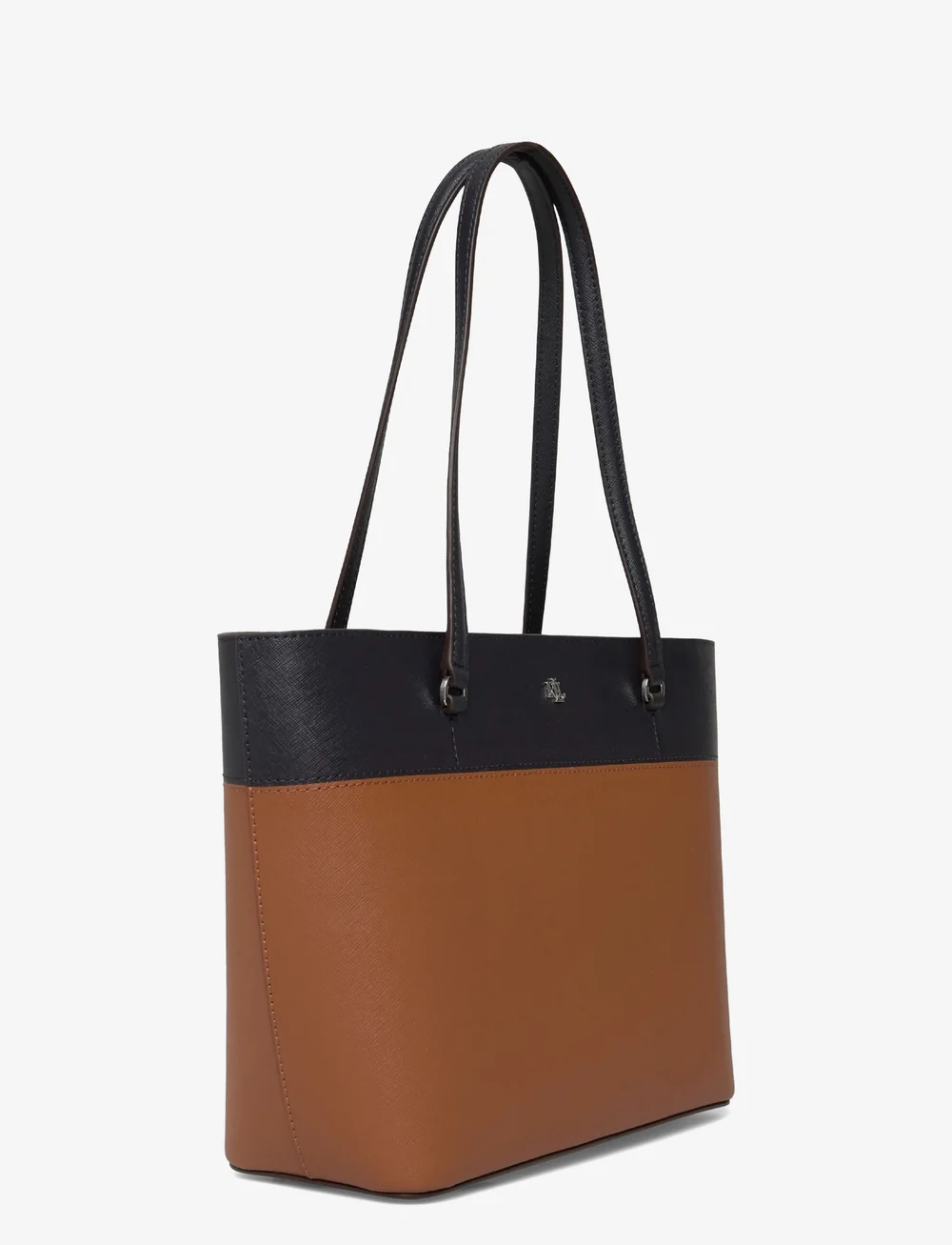 Lauren Ralph Lauren - Striped Leather Medium Karly Tote Bag - tote bags - lauren tan/lauren - 2