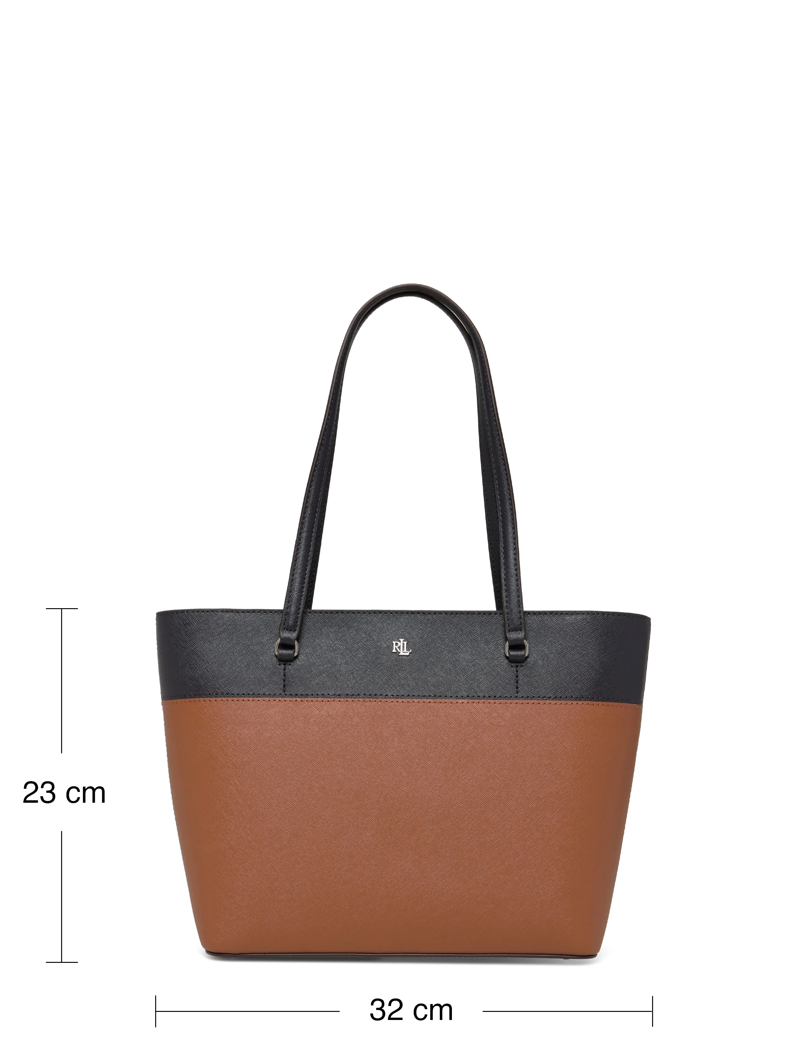 Lauren Ralph Lauren - Striped Leather Medium Karly Tote Bag - aksessuaarid - lauren tan/lauren - 3