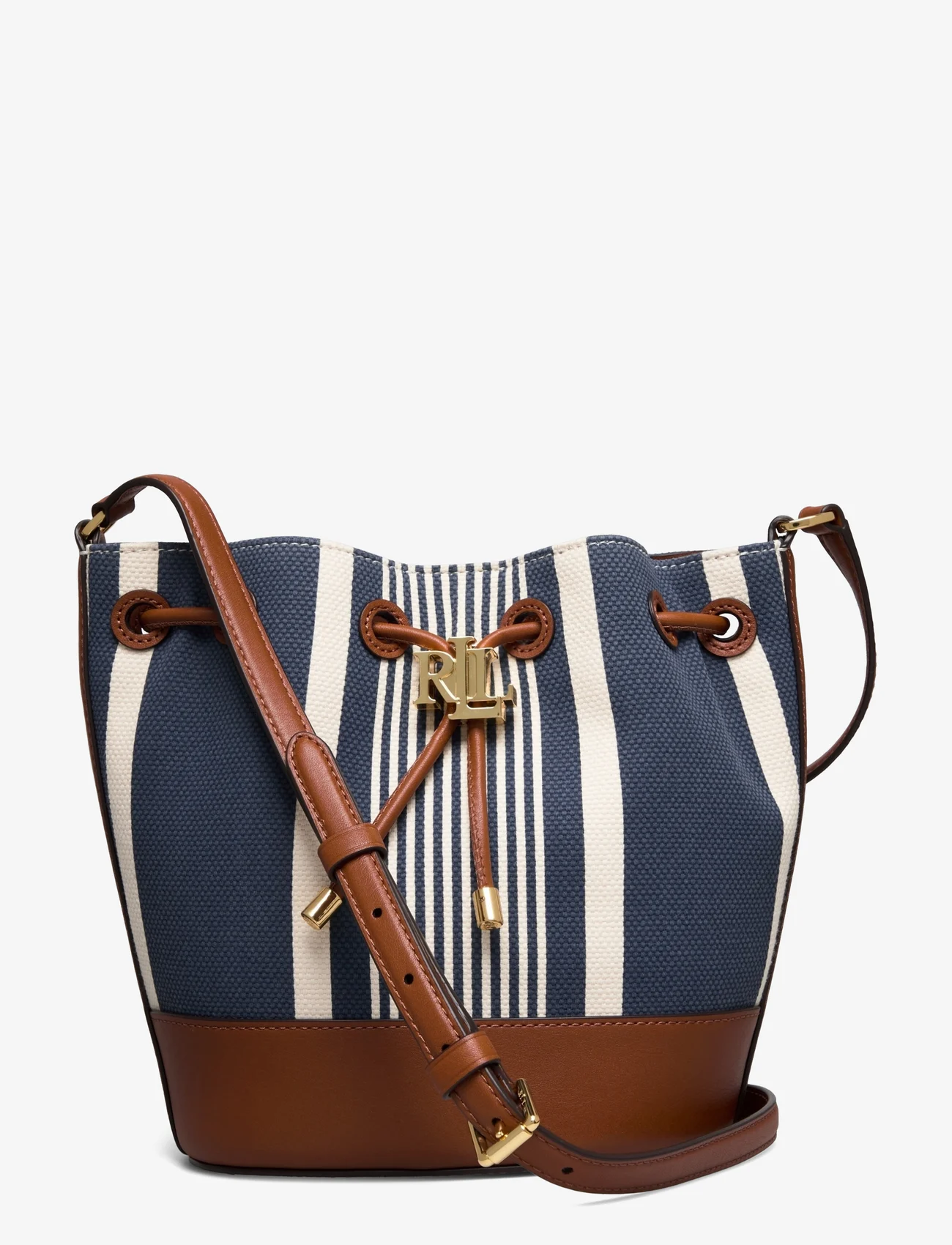Lauren Ralph Lauren - Striped Medium Andie Drawstring Bag - henkeltaschen - atlantic stripe/i - 0