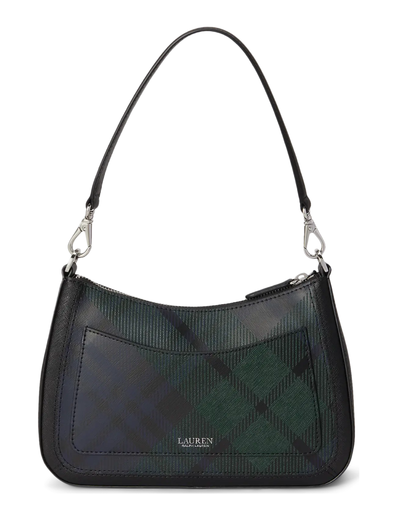 Lauren Ralph Lauren - Pinstripe Leather Medium Danni Bag - black watch tarta - 1