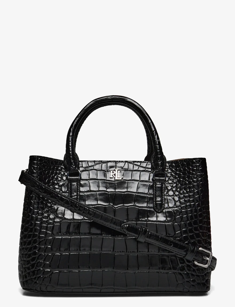 Ralph lauren embossed leather bag online