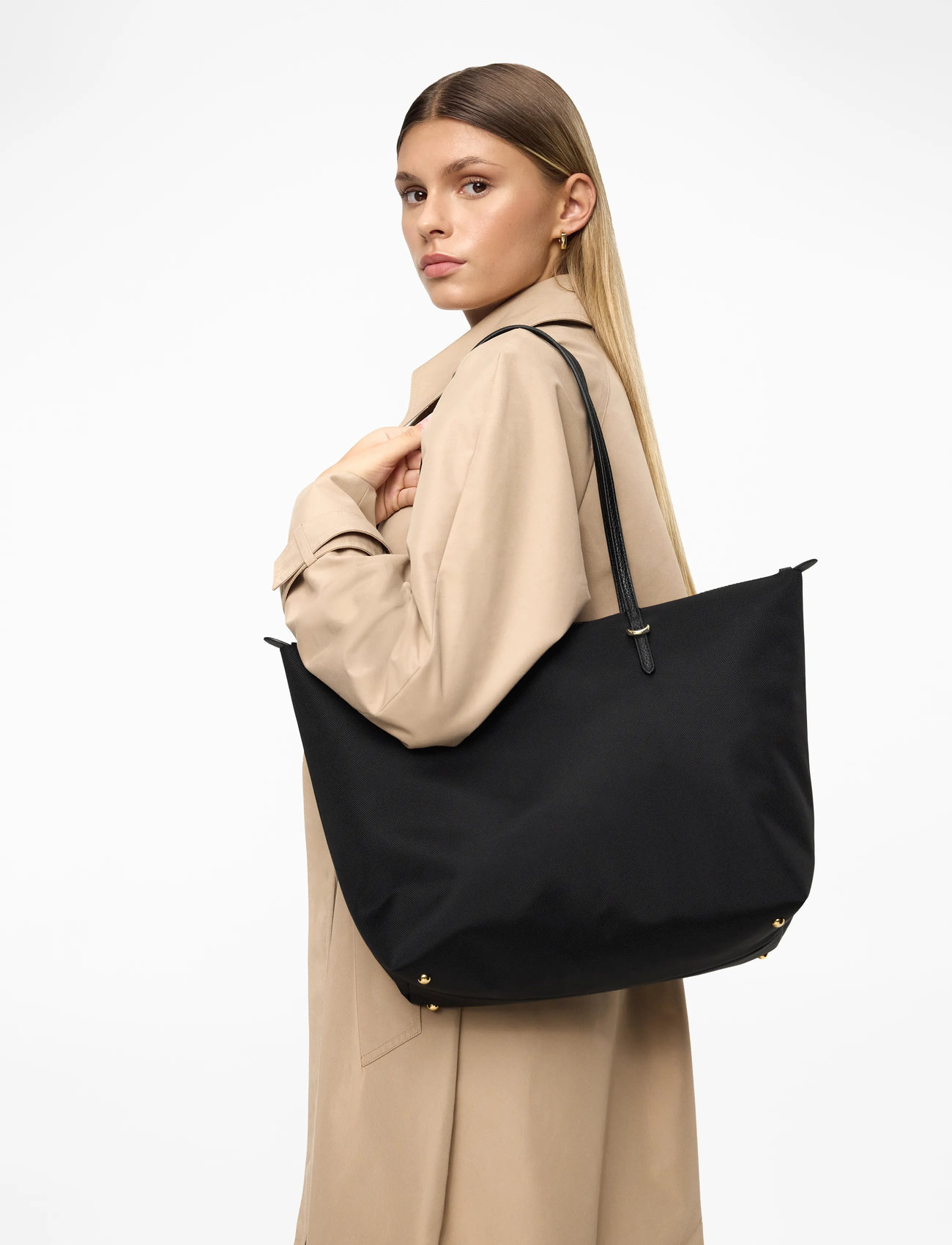 Lauren Ralph Lauren - Nylon Large Keaton Tote Bag - shoppers - black - 0