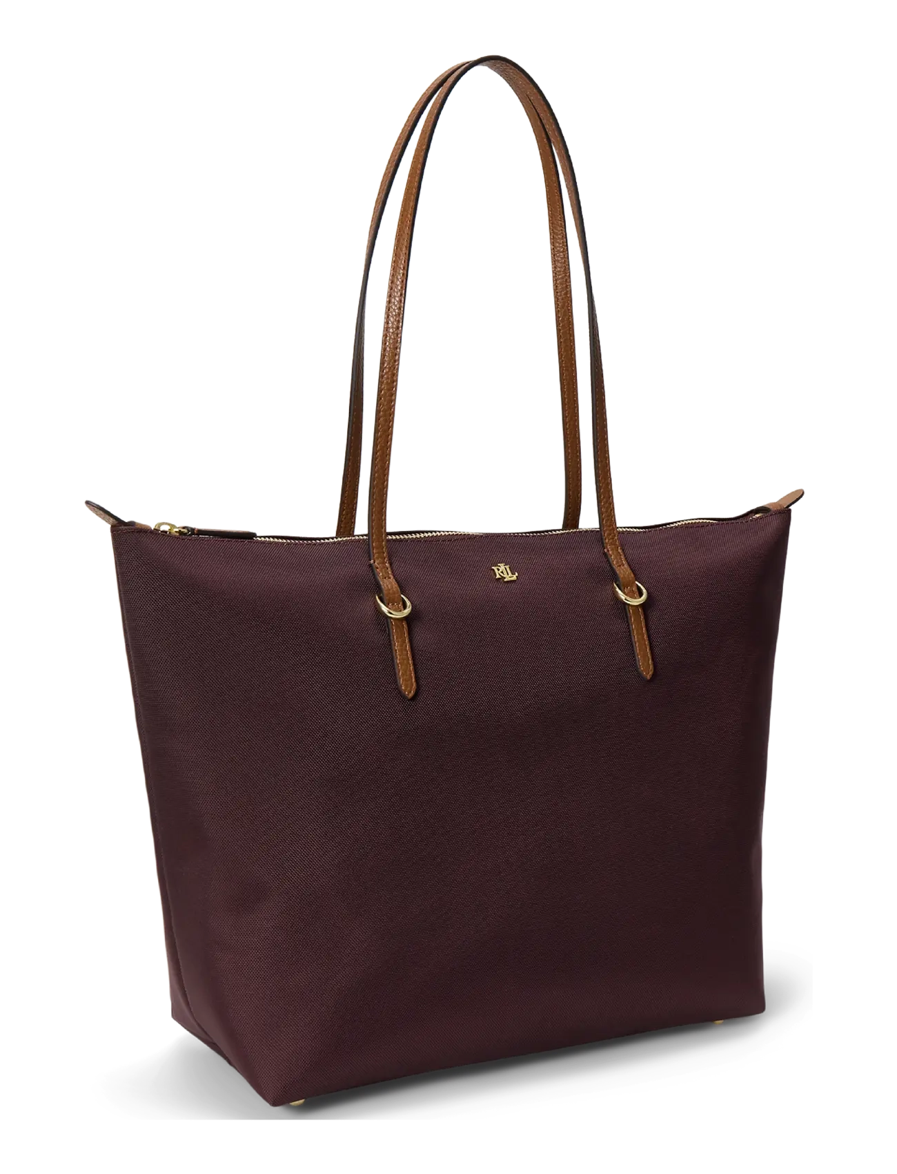 Lauren Ralph Lauren - Nylon Large Keaton Tote Bag - tote bags - dark garnet/laure - 2