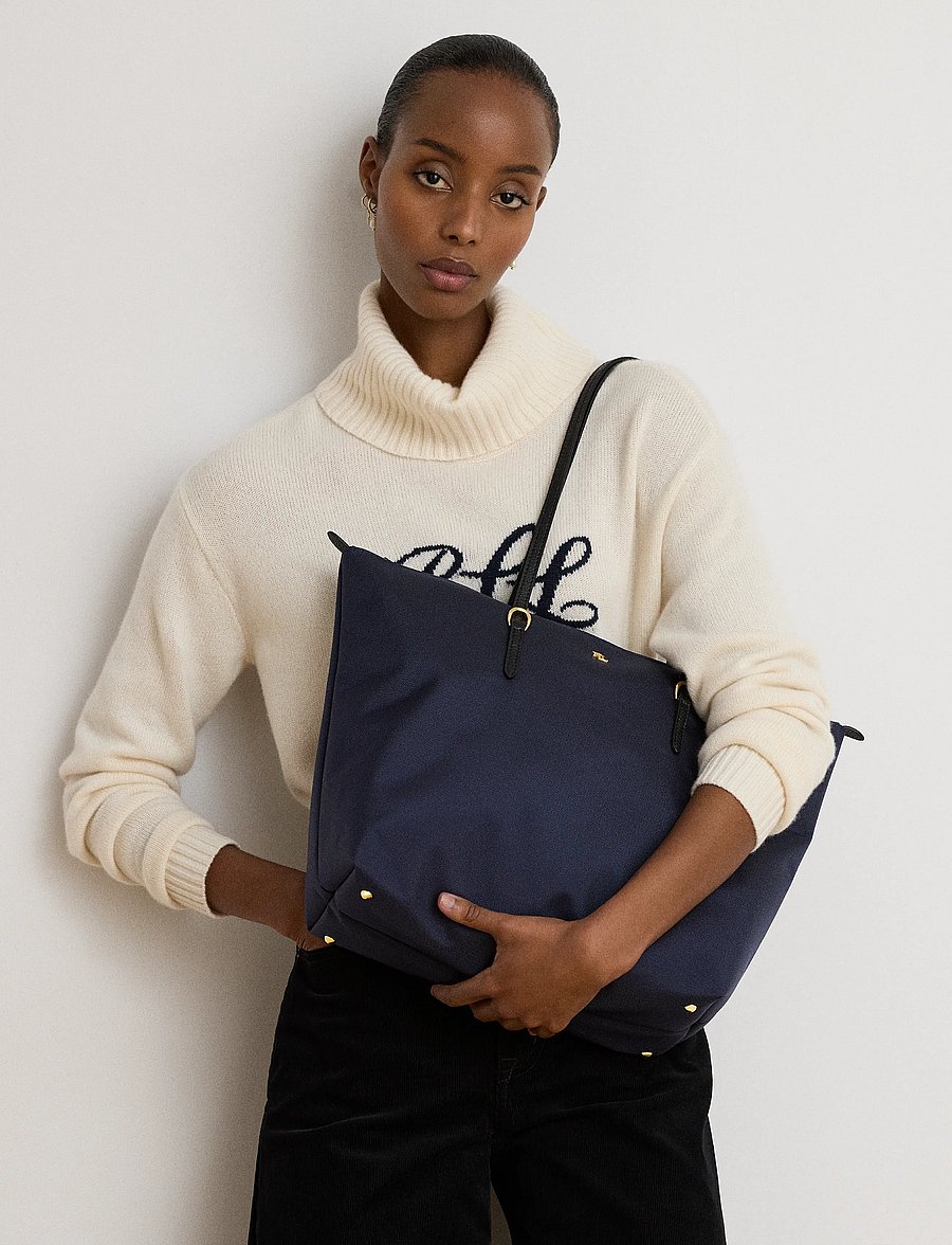 Lauren Ralph Lauren - RECYCLED NYLON-KEATON 31-TTE-LRG - shopper töskur - refined navy - 0