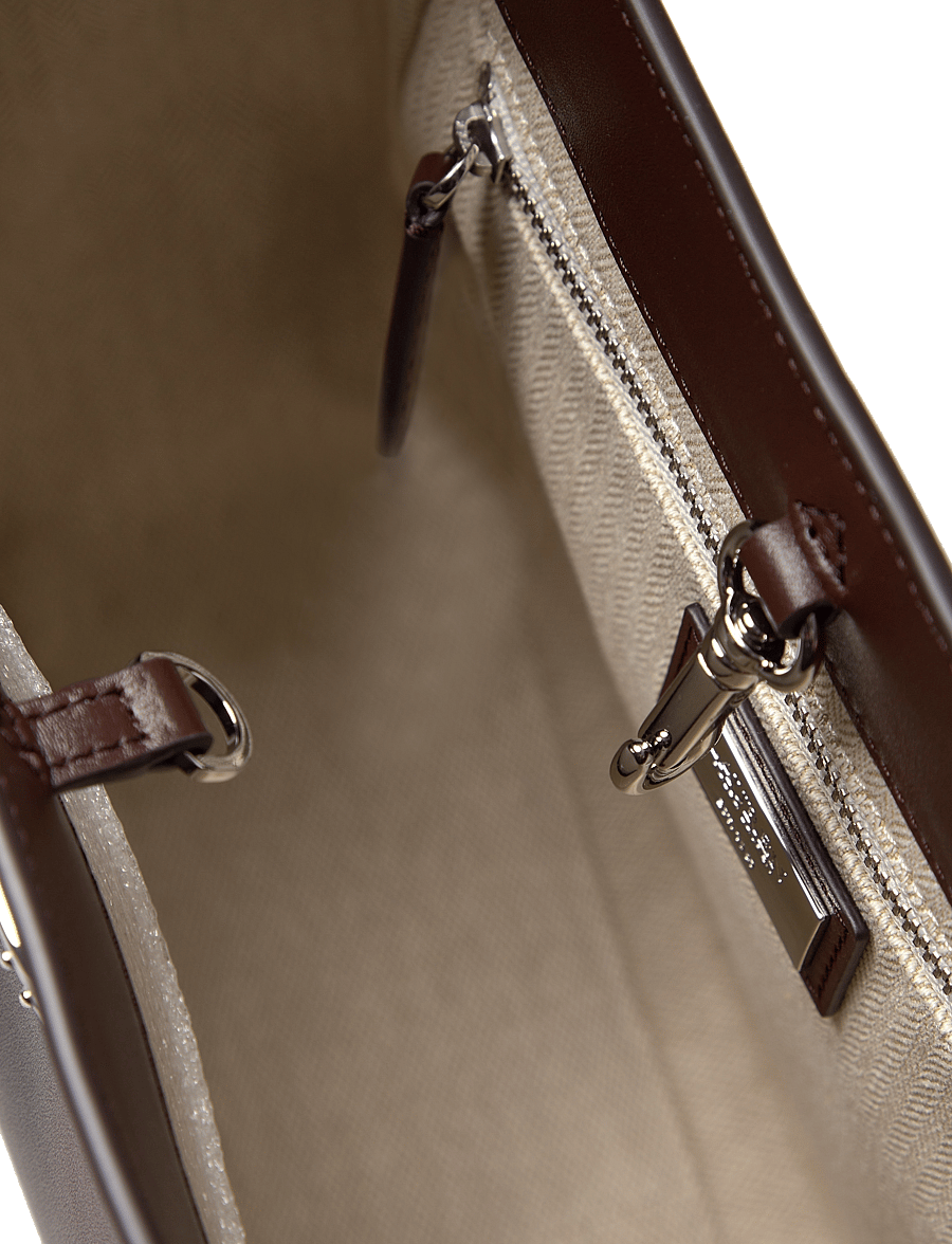 Lauren Ralph Lauren - NATURAL SMTH LEATHR-TANNER LG SH-SB - spesielle anledninger - dark hickory - 4
