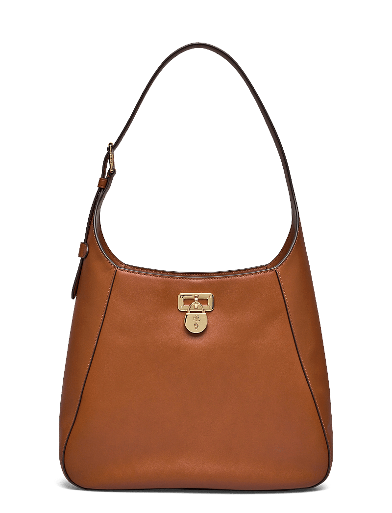 Lauren Ralph Lauren - Leather Large Tanner Shoulder Bag - henkeltaschen - lauren tan - 0