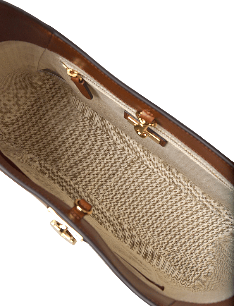 Lauren Ralph Lauren - Leather Large Tanner Shoulder Bag - henkeltaschen - lauren tan - 4