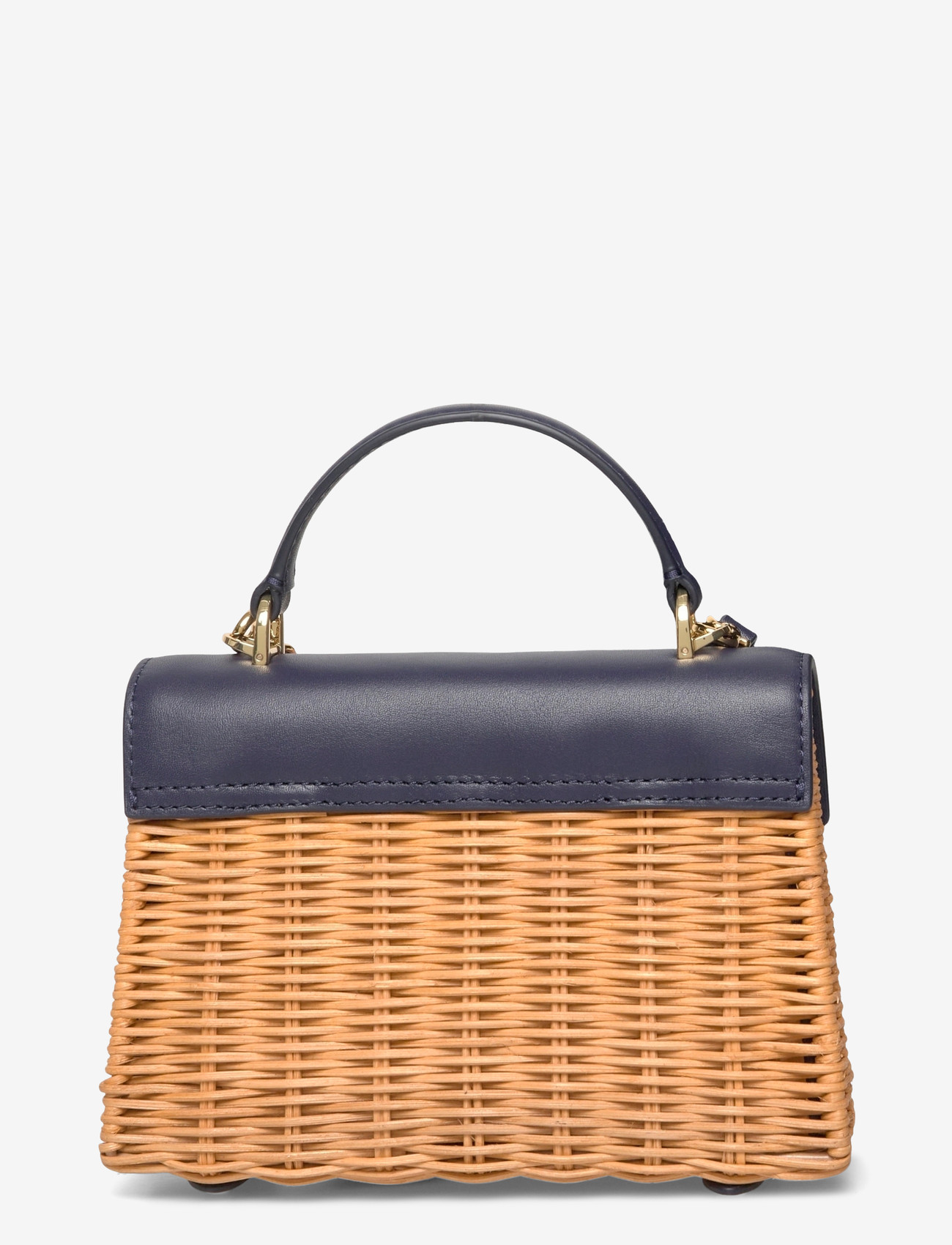 Lauren Ralph Lauren - Rattan & Leather Small Farrah Satchel - speciella tillfällen - light walnut/refi - 1