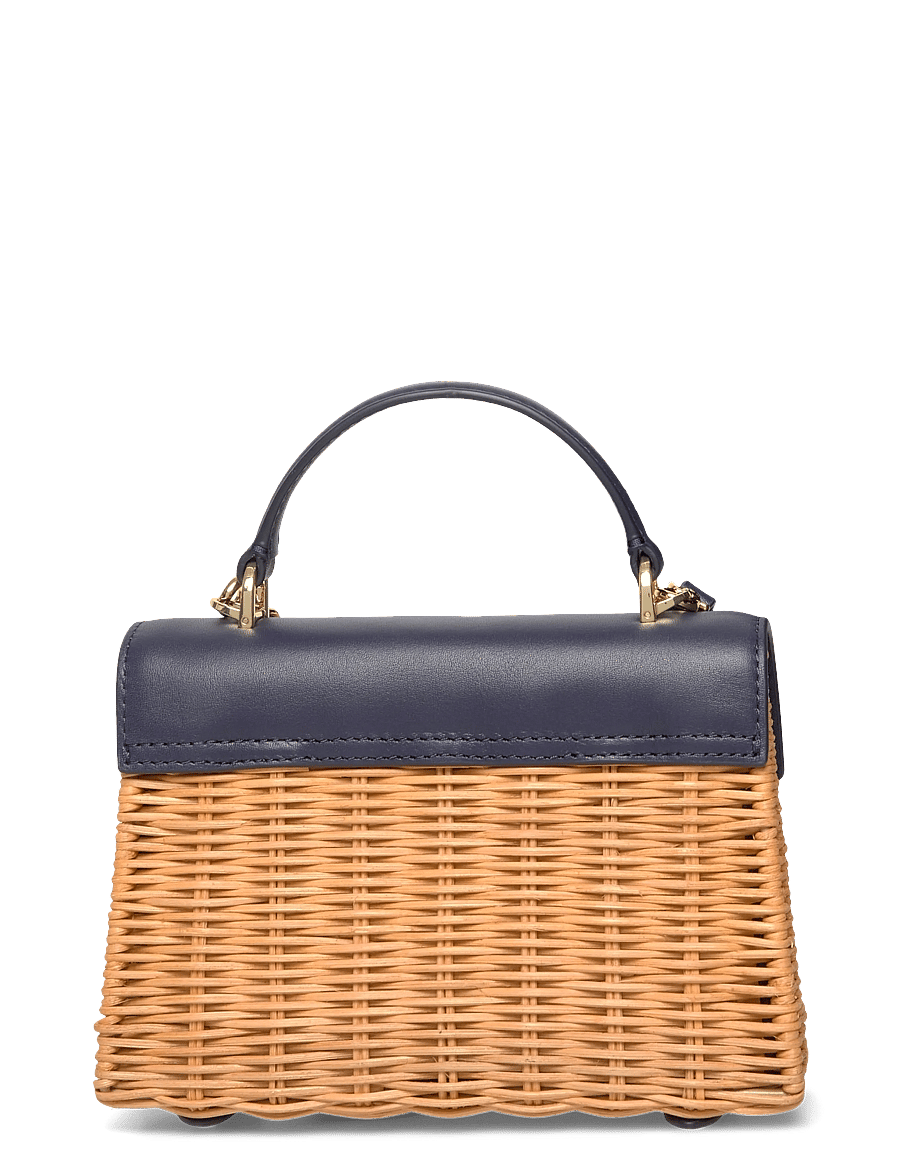 Lauren Ralph Lauren - Rattan & Leather Small Farrah Satchel - umhängetaschen - light walnut/refi - 1