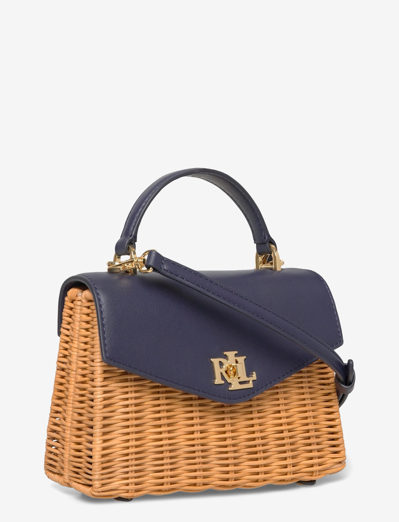 Lauren Ralph Lauren - Rattan & Leather Small Farrah Satchel - speciella tillfällen - light walnut/refi - 2