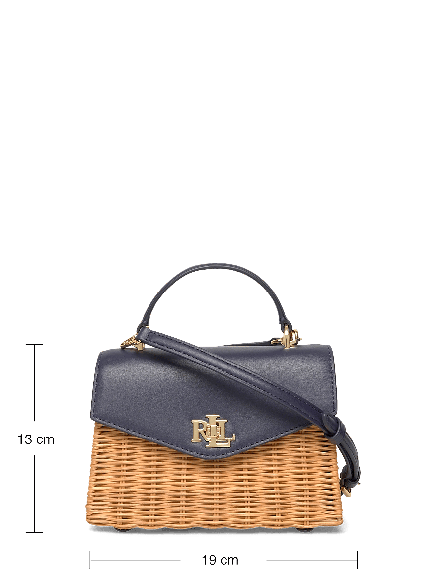 Lauren Ralph Lauren - Rattan & Leather Small Farrah Satchel - umhängetaschen - light walnut/refi - 3