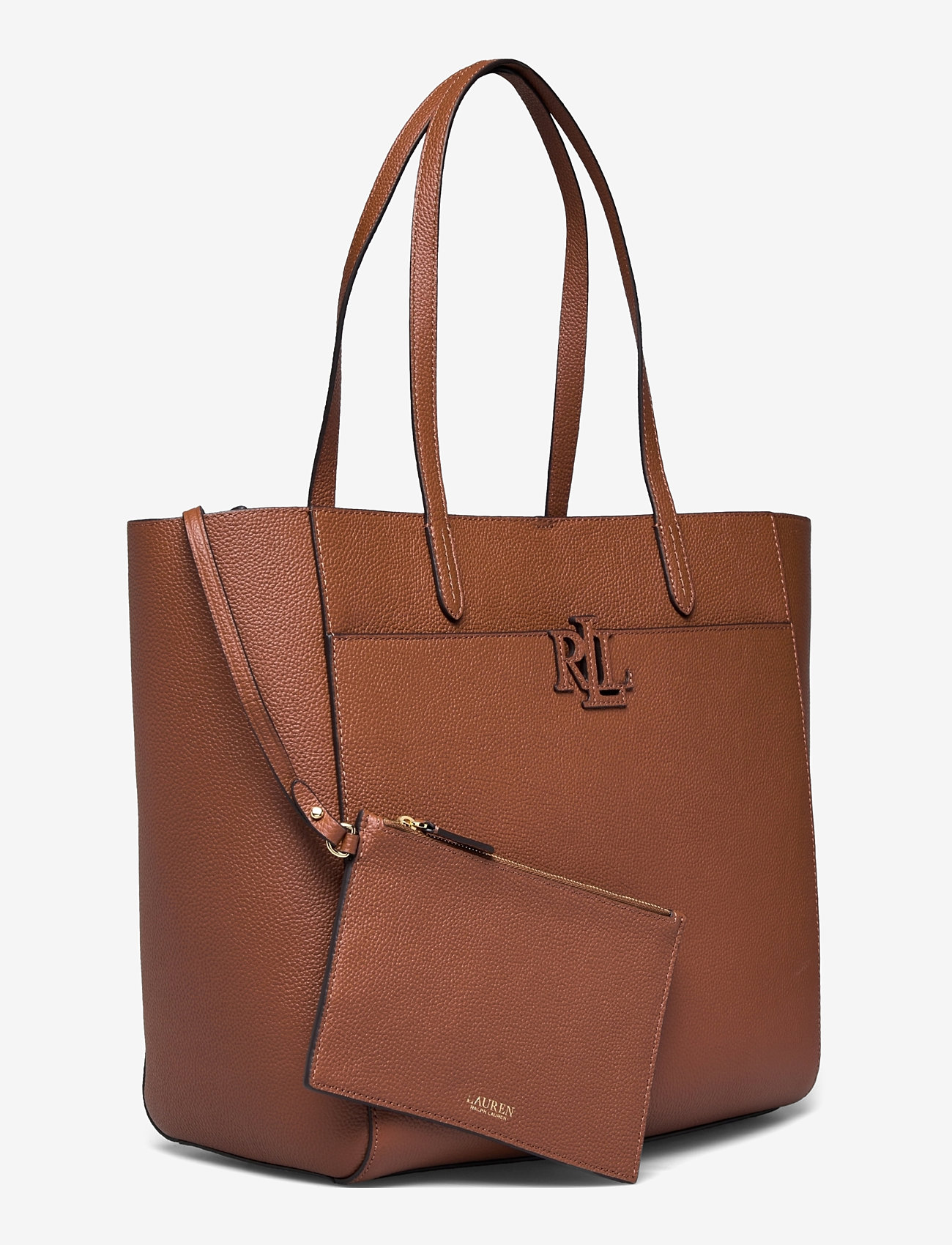 Lauren Ralph Lauren - Pebbled Leather Large Cameryn Tote Bag - shoppers - lauren tan - 2