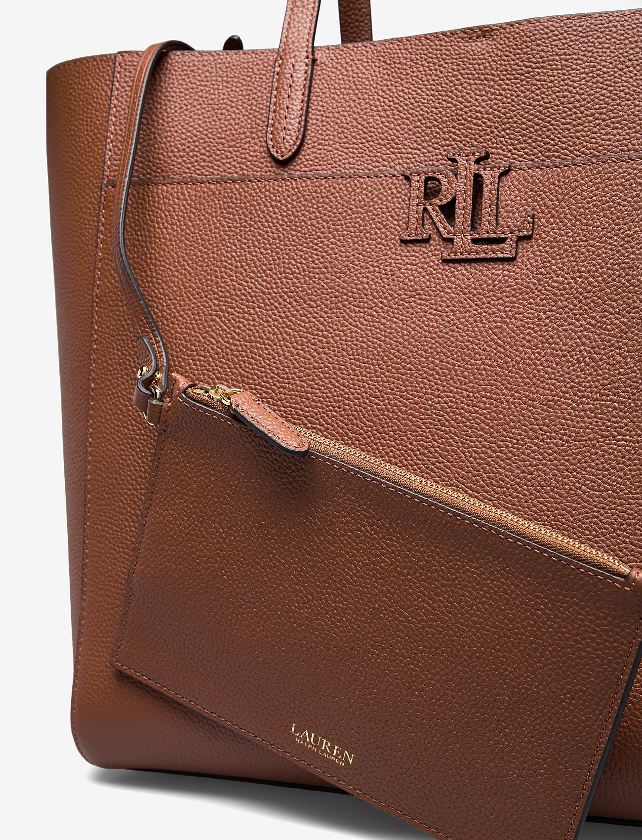 Lauren Ralph Lauren - Pebbled Leather Large Cameryn Tote Bag - shoppers - lauren tan - 3