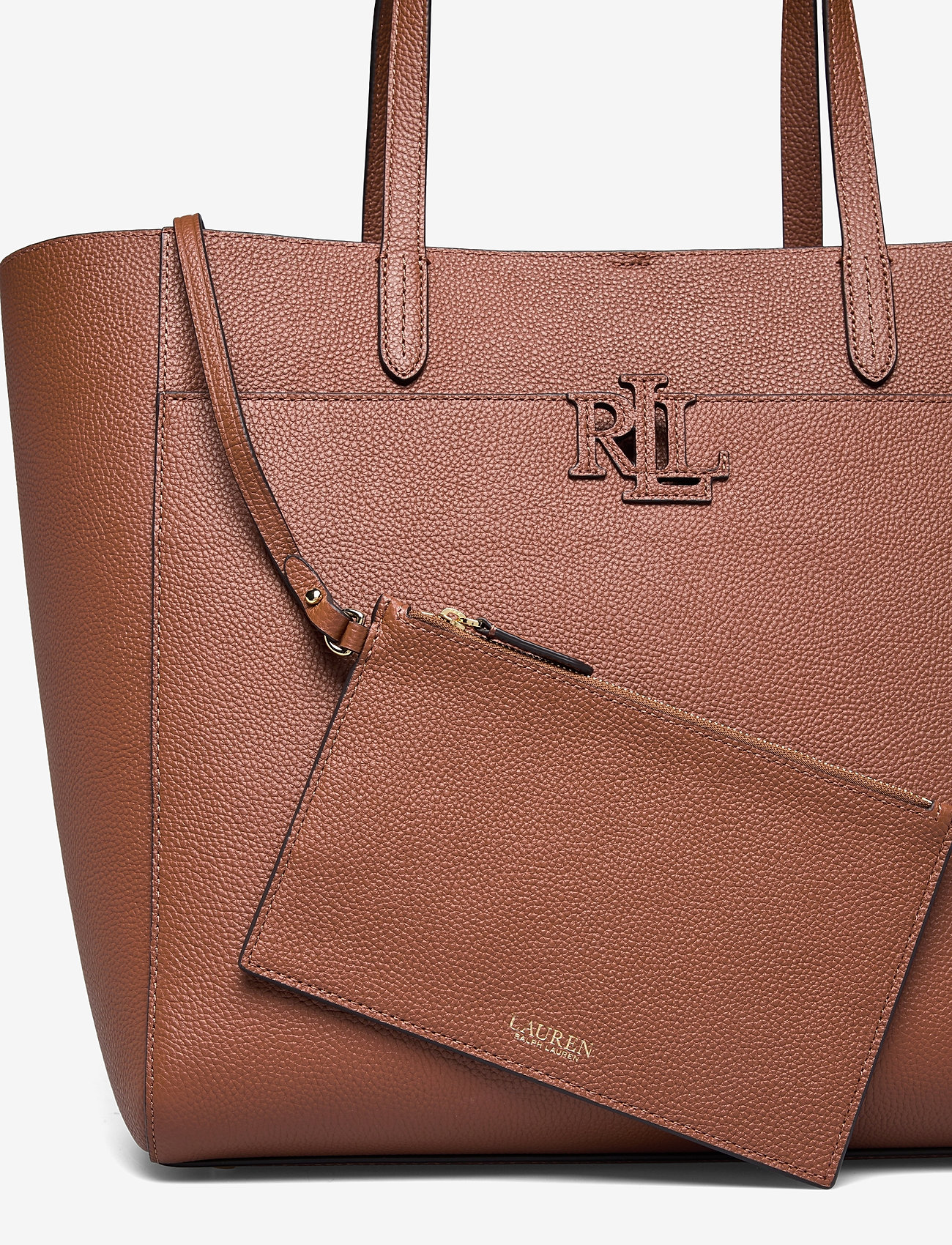 Lauren Ralph Lauren - Pebbled Leather Large Cameryn Tote Bag - shoppers - lauren tan - 4