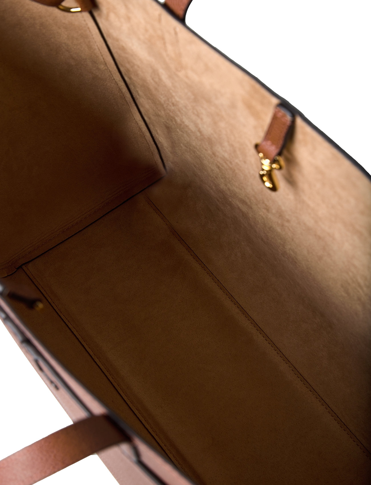 Lauren Ralph Lauren - Pebbled Leather Large Cameryn Tote Bag - shoppers - lauren tan - 5