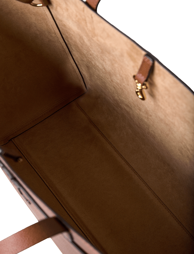 Lauren Ralph Lauren - Pebbled Leather Large Cameryn Tote Bag - shoppers - lauren tan - 5