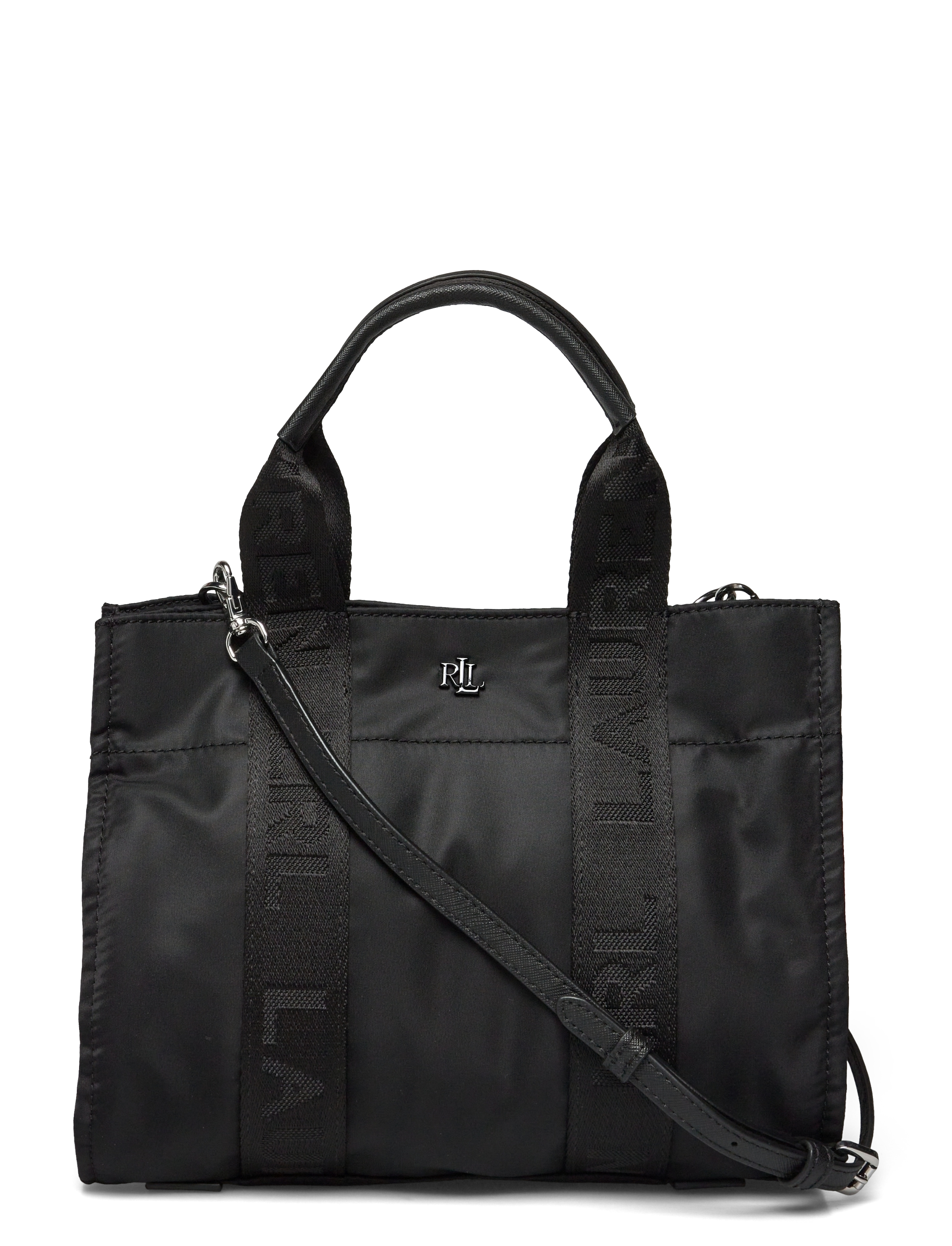 Lauren Ralph Lauren Nylon Small Stevie Tote Bag - Axelremsväskor - BLACK/BLACK / black