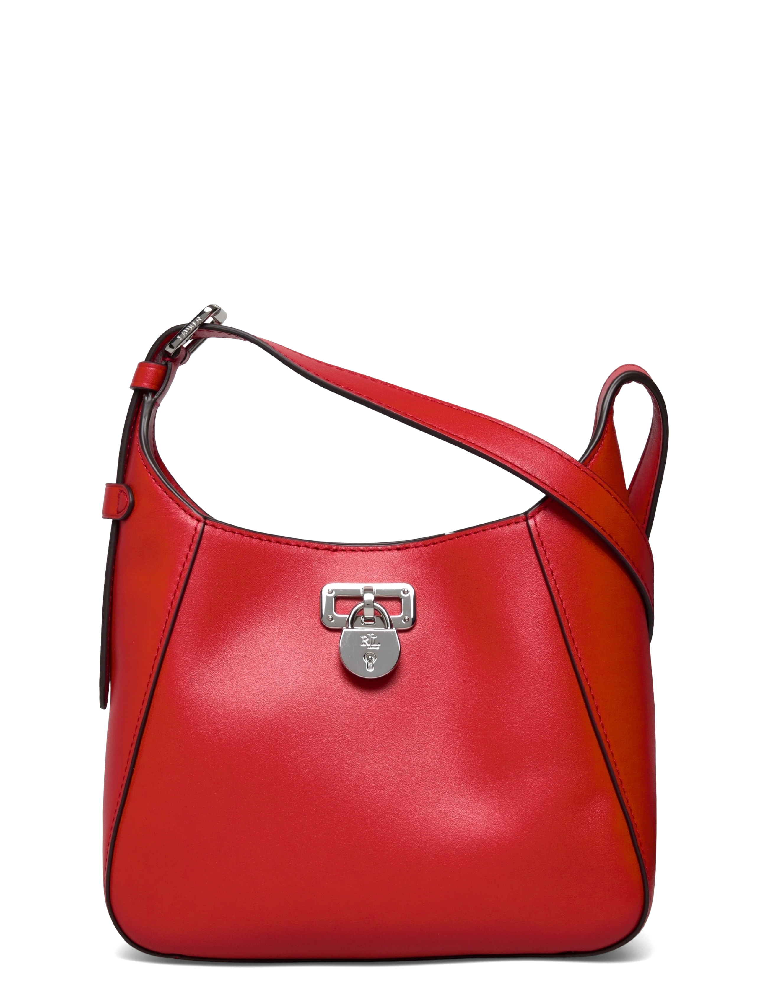 Lauren Ralph Lauren Leather Small Tanner Shoulder Bag - Schoudertassen - BRIGHT VERMILLION / red