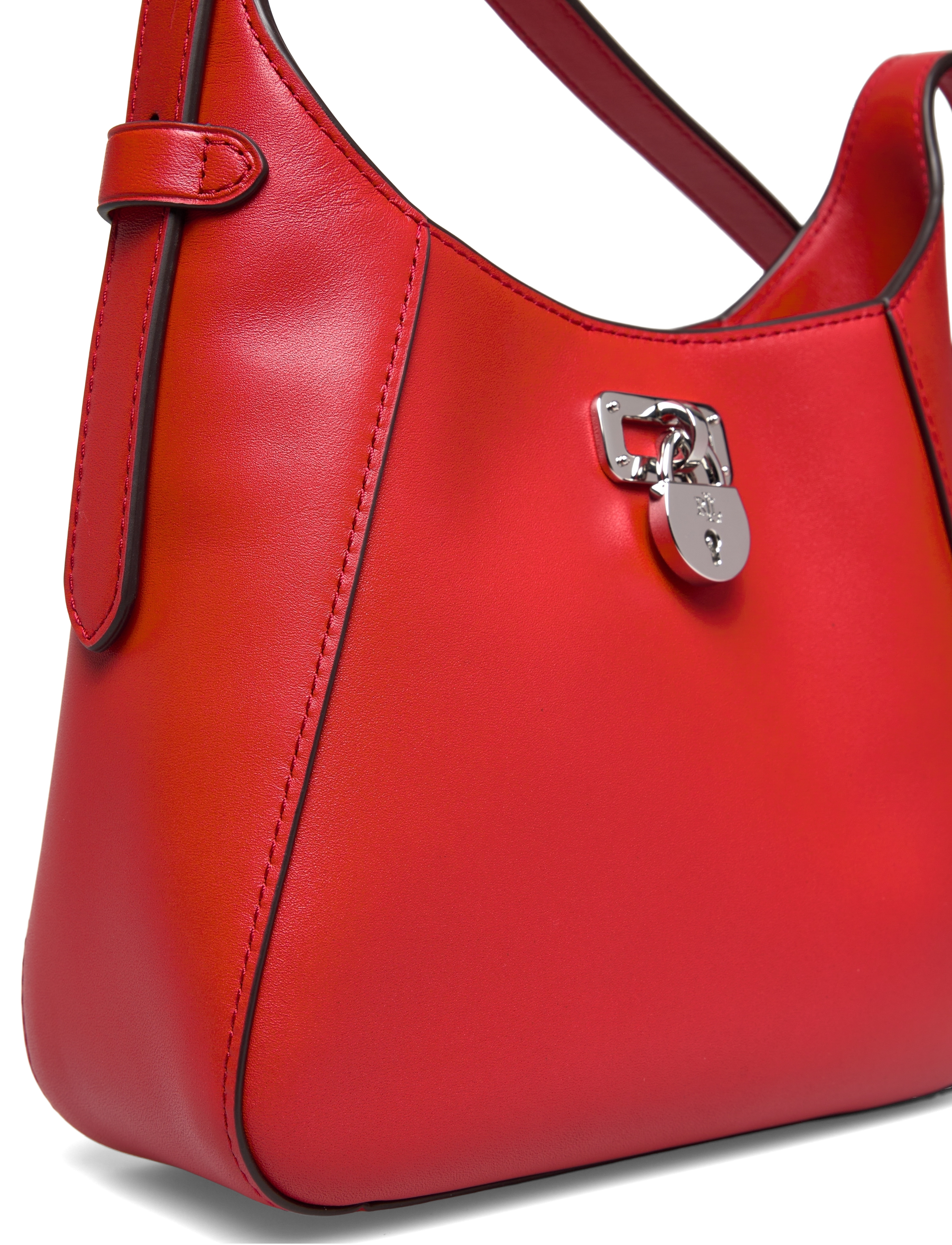 Lauren Ralph Lauren - Leather Small Tanner Shoulder Bag - hverdags stil - bright vermillion - 3