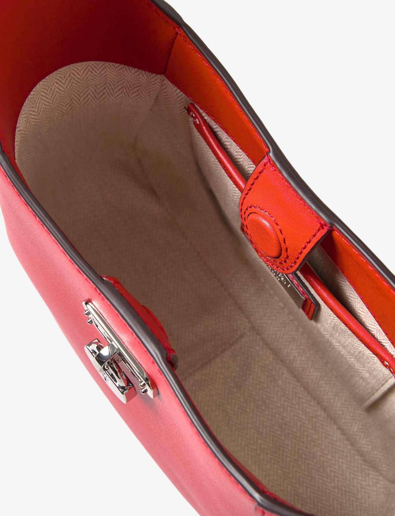 Lauren Ralph Lauren - Leather Small Tanner Shoulder Bag - særlige begivenheder - bright vermillion - 4