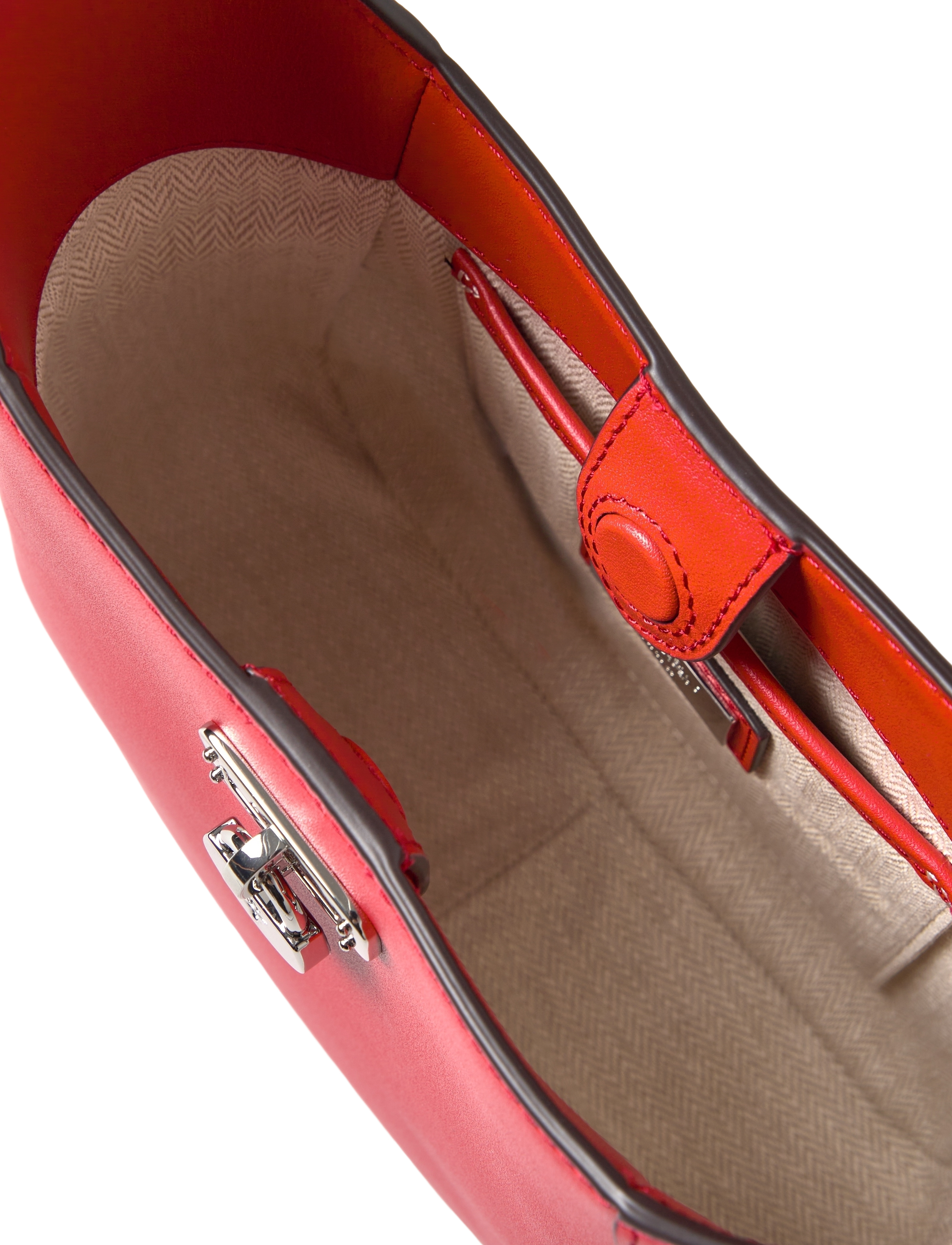 Lauren Ralph Lauren - Leather Small Tanner Shoulder Bag - hverdags stil - bright vermillion - 4