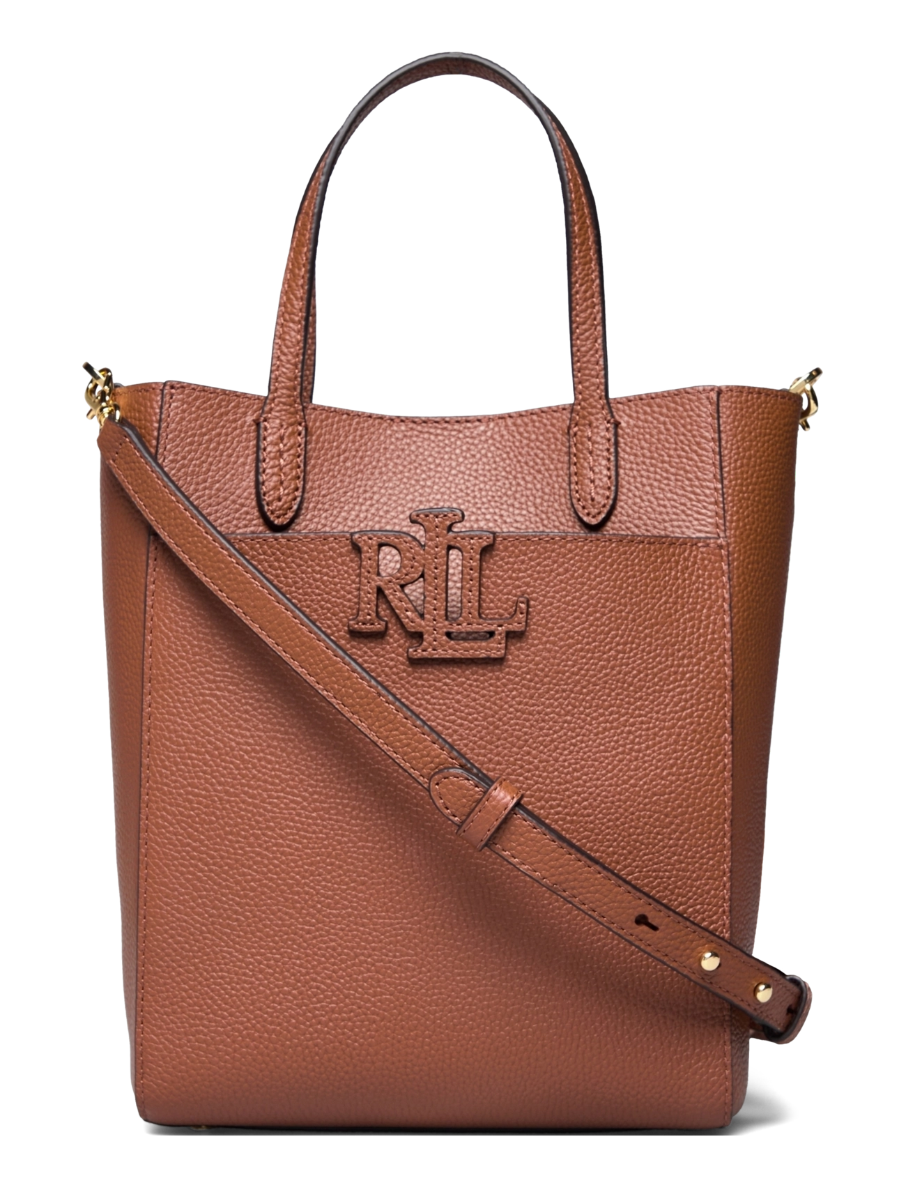 Lauren Ralph Lauren PEBBLED LEATHER-CMRYN SM SHP-TTE-SM - Tasker - LAUREN TAN / brown