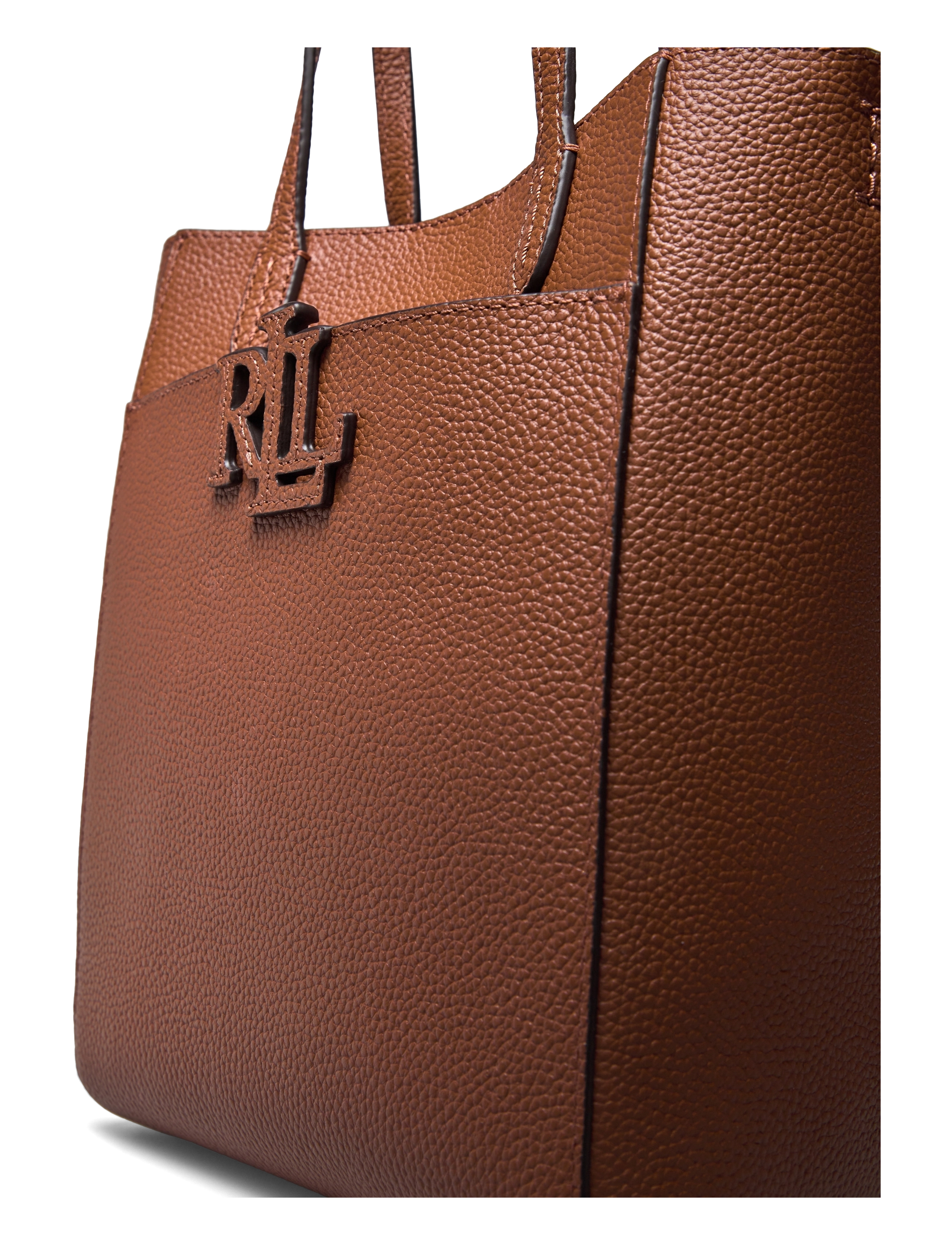 Lauren Ralph Lauren - PEBBLED LEATHER-CMRYN SM SHP-TTE-SM - shopper - lauren tan - 3