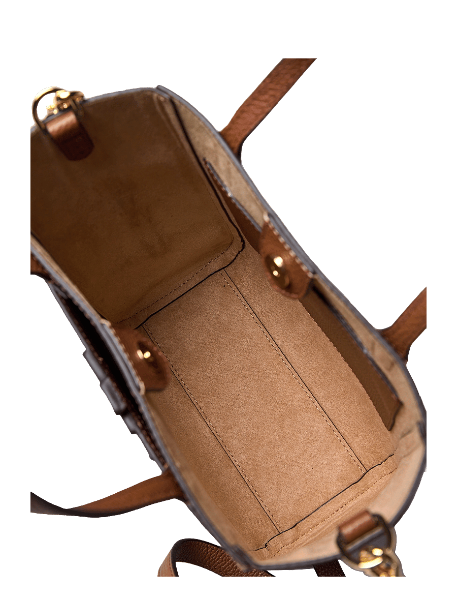 Lauren Ralph Lauren - PEBBLED LEATHER-CMRYN SM SHP-TTE-SM - shopper - lauren tan - 4