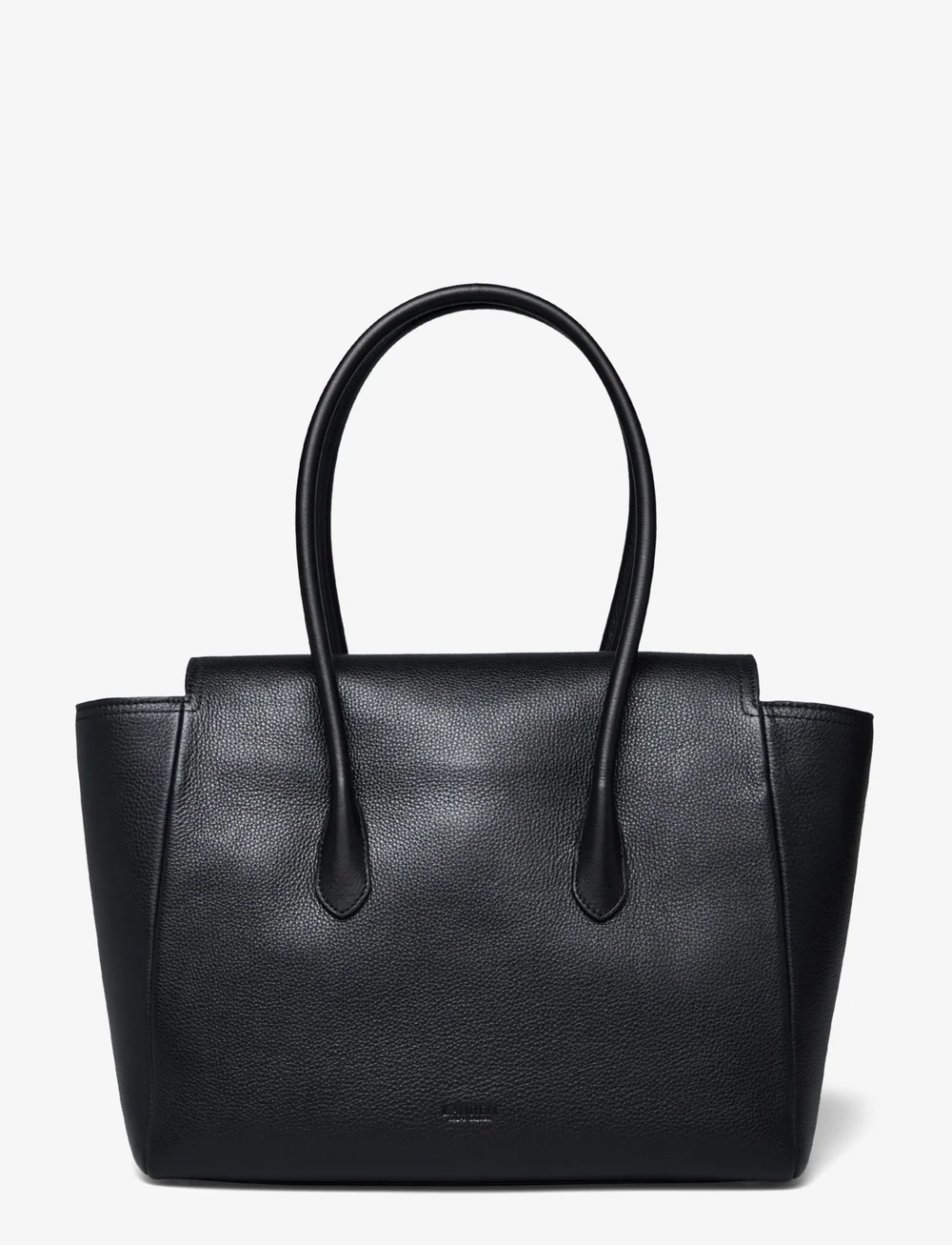Lauren Ralph Lauren - Pebbled Leather Large Tanner Satchel - totes - black - 1