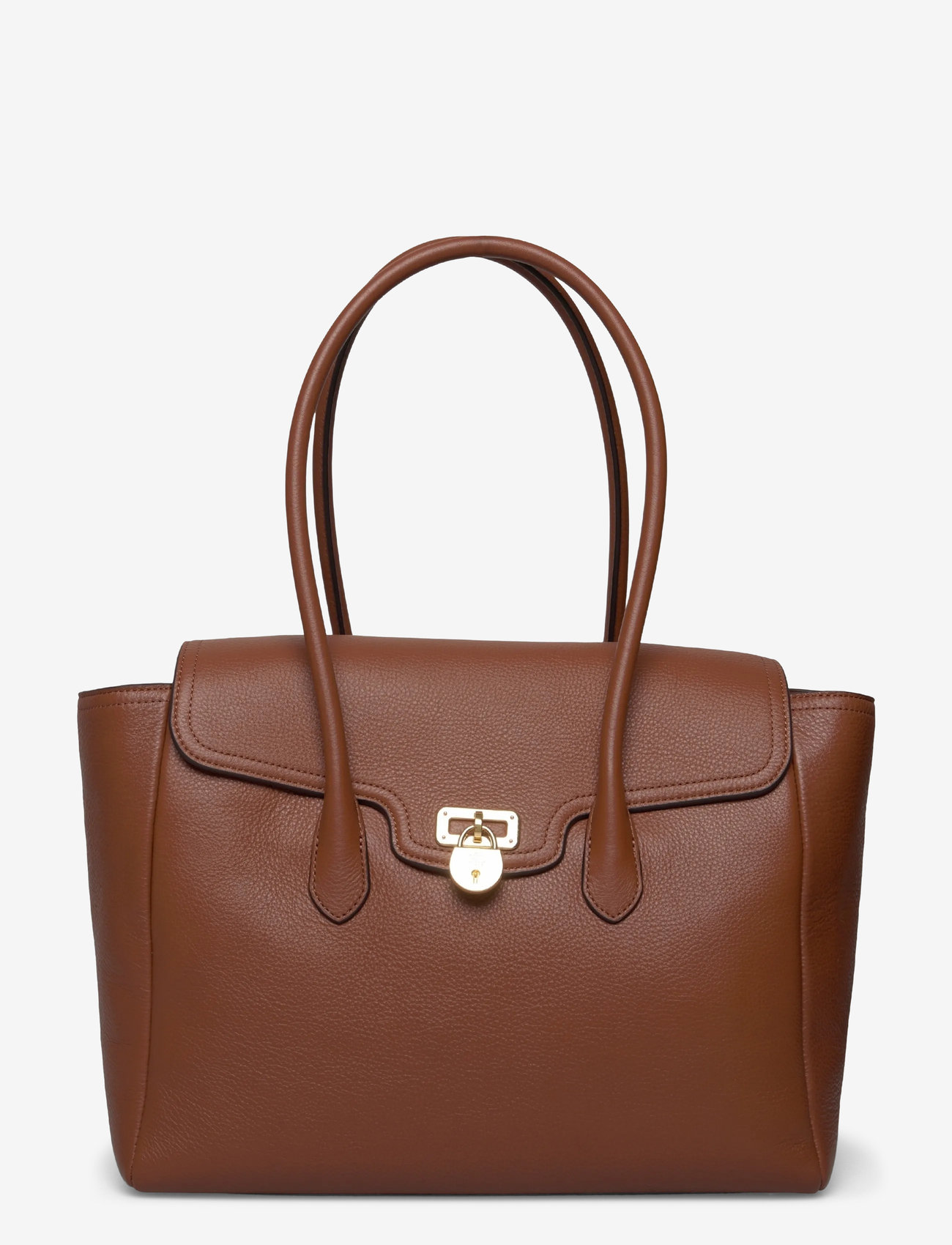 Lauren Ralph Lauren - Pebbled Leather Large Tanner Satchel - lauren tan - 0