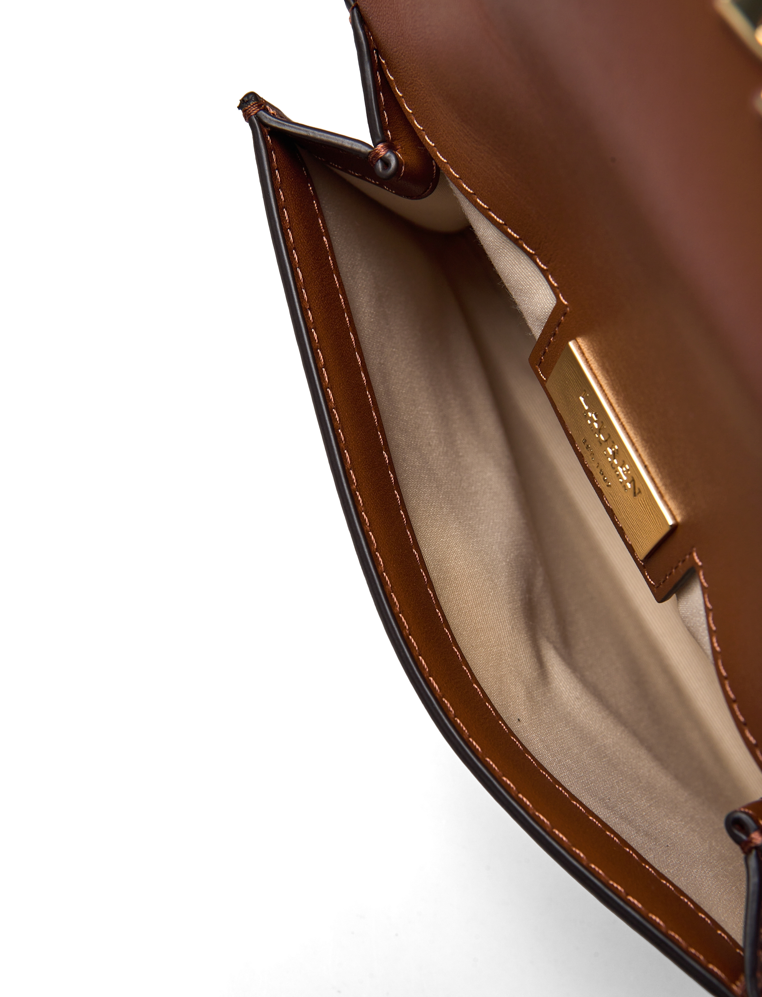 Lauren Ralph Lauren - Leather Small Farrah Satchel - lauren tan - 4