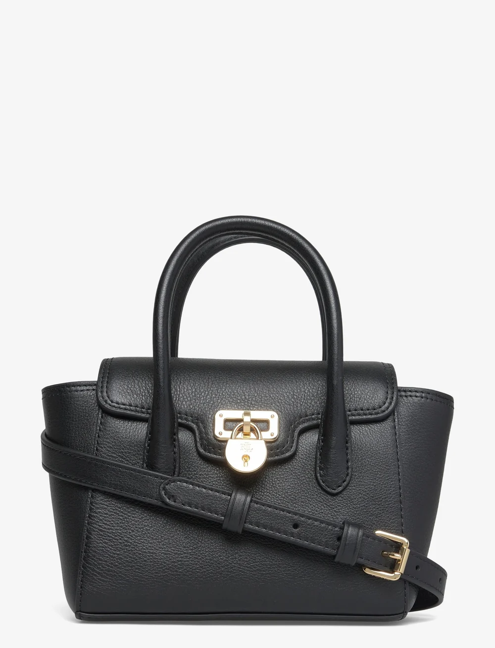Lauren Ralph Lauren - Pebbled Leather Small Tanner Satchel - top handle tasker - black - 0